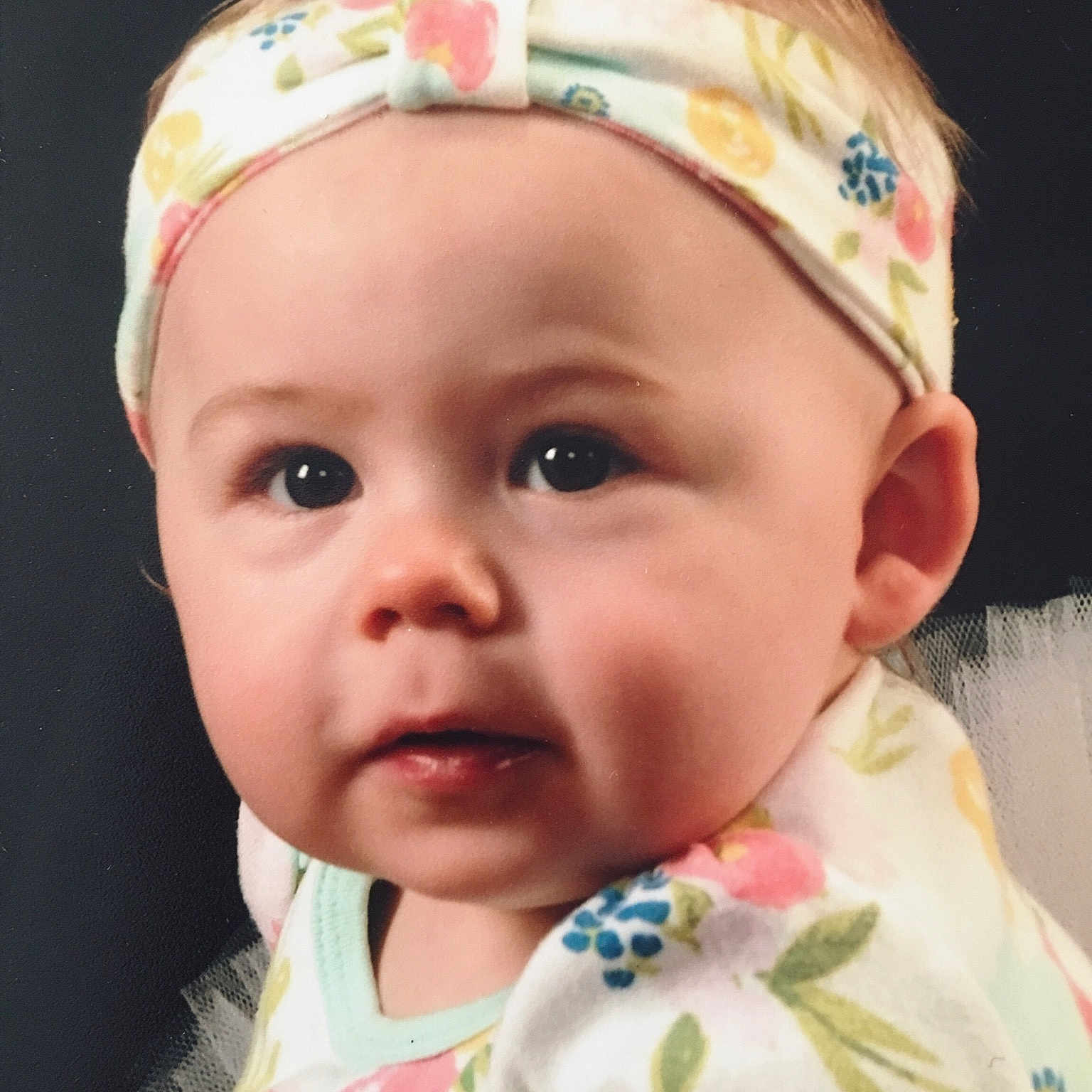 Hailyn is registered to the contest to win money with this photo: baby, cheek, child, face, fashion_accessory, forehead, hair_accessory, head, headband, headgear, person, toddler