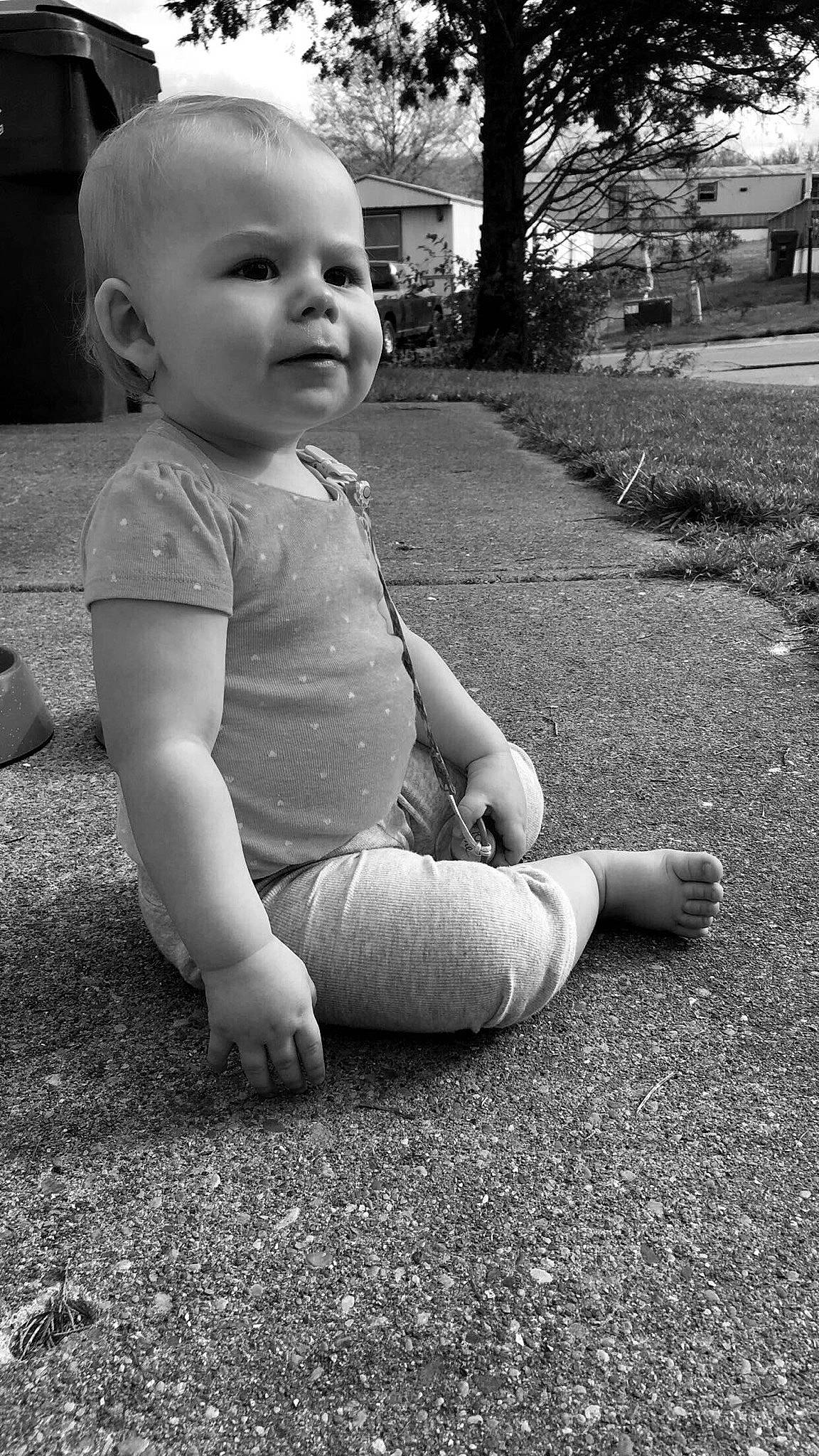 Hailyn joined the competition — help win amazing prizes! baby, black, black_and_white, child, eye, grass, leg, monochrome, monochrome_photography, person, photograph, photography, plant, play, sitting, smile, standing, style, toddler, white