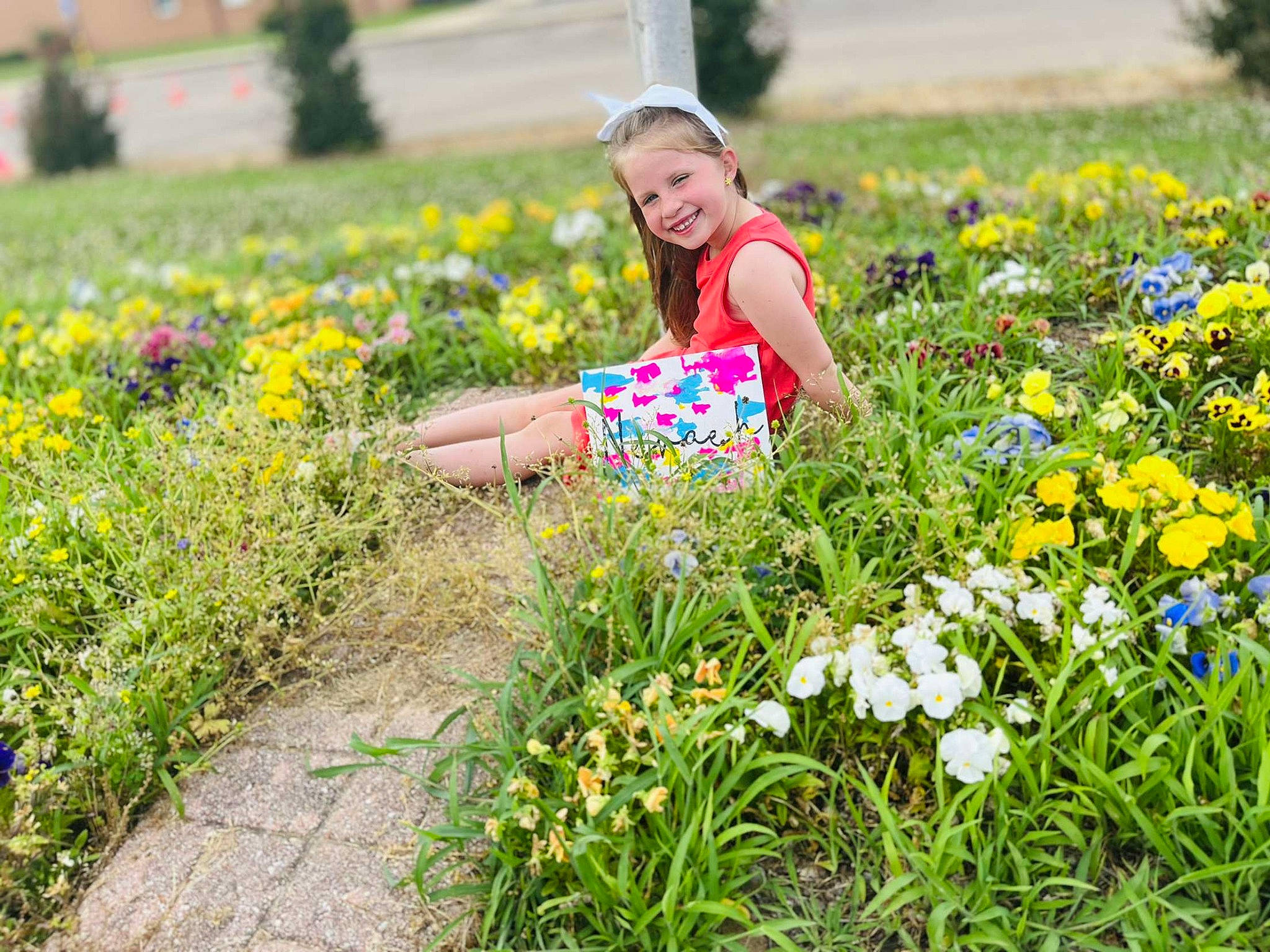 Nevaeh joined the competition — help win amazing prizes! annual_plant, botany, field, flower, flowering_plant, grass, grass_family, grassland, groundcover, happy, joy, landscape, leisure, meadow, natural_landscape, people_in_nature, person, petal, plant, prairie