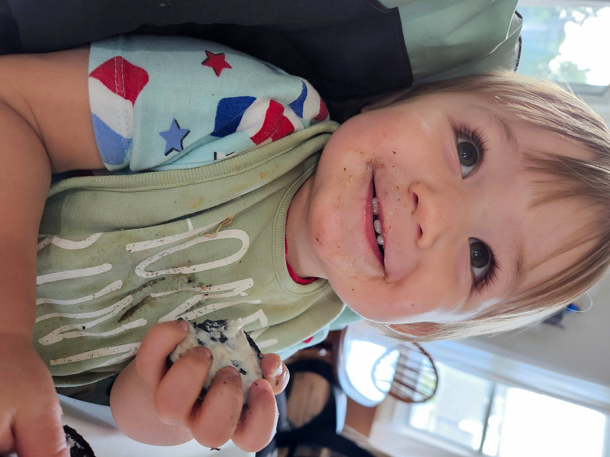 Rowan is registered to the contest to win money with this photo: baby, baby_toddler_clothing, cheek, child, comfort, elbow, eye, finger, gesture, hand, happy, joy, lip, mouth, nail, nose, people, person, skin, smile