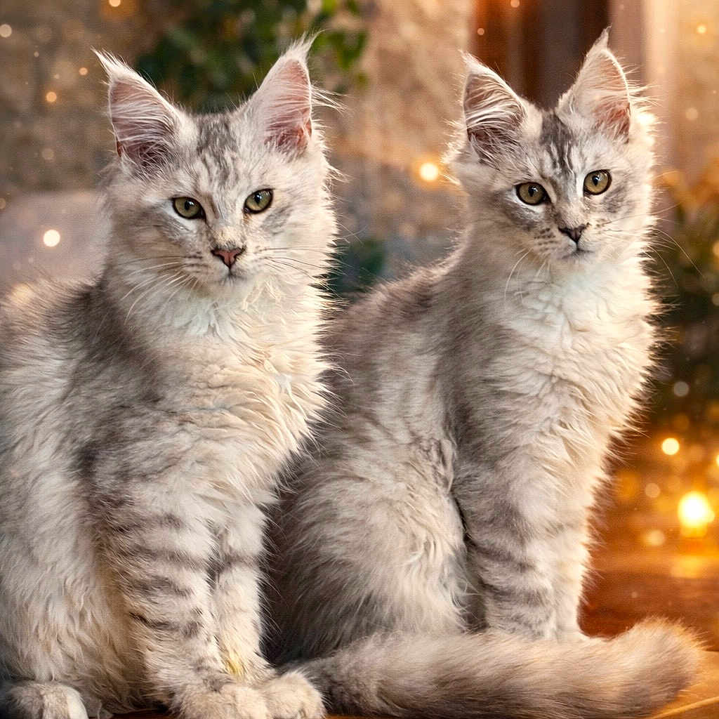 Aria participe au concours pour gagner de l'argent avec cette photo : cat, kitten, animal, pet, feline, fur, tabby, indoor, wooden_table, cute, curious, sitting, two_animals, soft_lighting, bokeh, cozy, domestic, whiskers, ears, tail