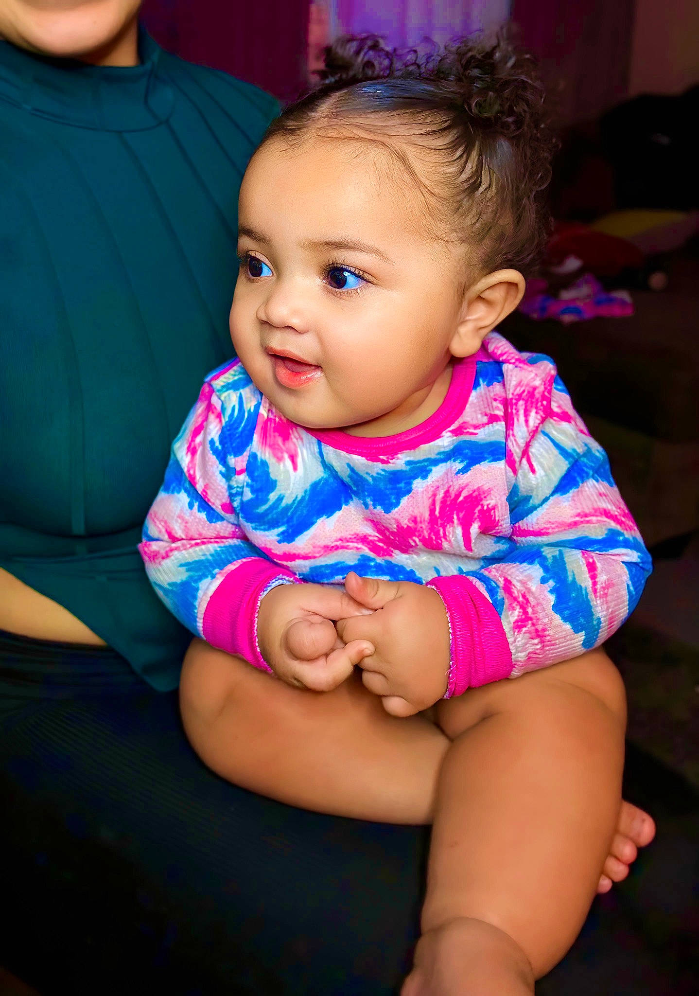 Roulette joined the competition — help win amazing prizes! baby, baby_toddler_clothing, cheek, child, eye, face, flash_photography, fun, happy, head, iris, organ, people, person, pink, purple, skin, sleeve, smile, t_shirt