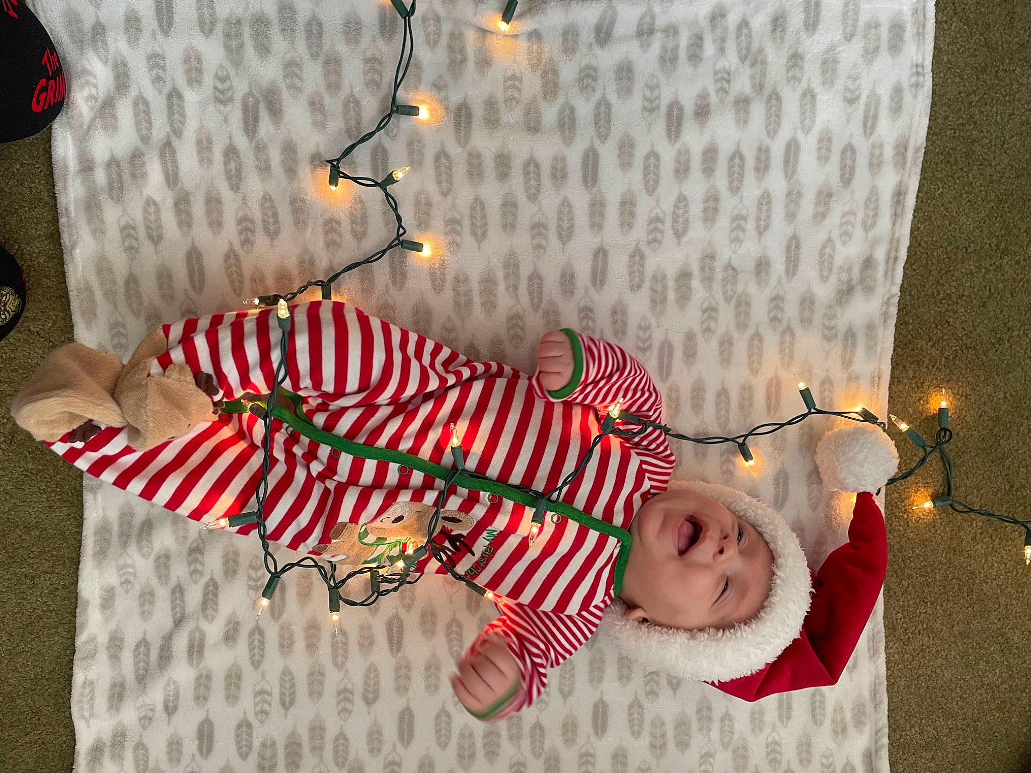 Kenny joined the competition — help win amazing prizes! art, baby, baby_toddler_clothing, child, fashion_accessory, happy, headwear, holiday, pattern, person, room, shadow, smile, toddler, twig, wood