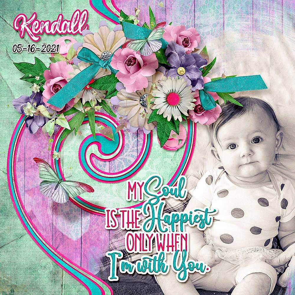 Kendall is registered to the contest to win money with this photo: art, baby, baby_toddler_clothing, creative_arts, flower, flower_arranging, font, greeting_card, happy, illustration, magenta, pattern, person, petal, pink, plant, rose, rose_family, smile, textile