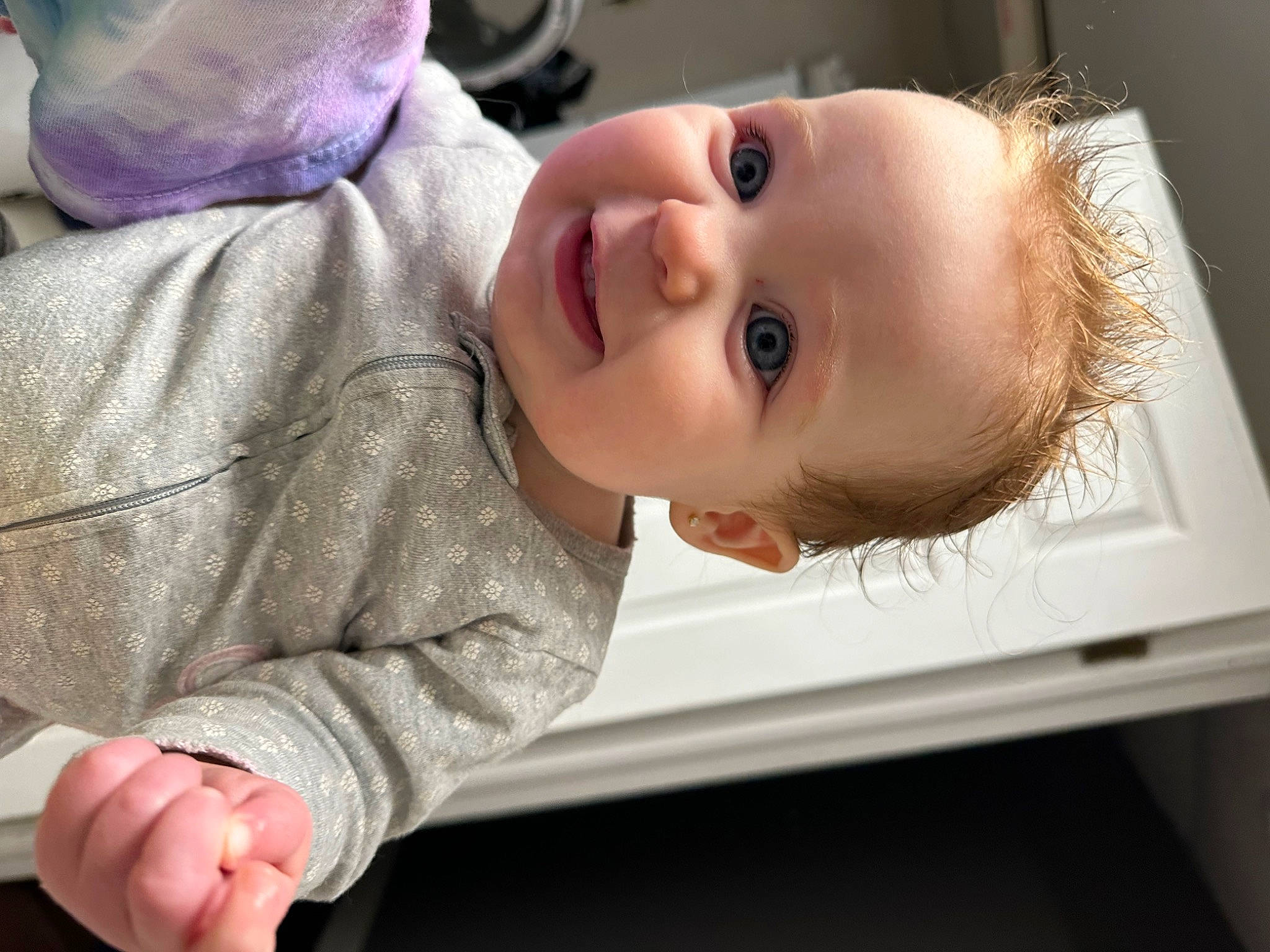 Ryleigh joined the competition — help win amazing prizes! baby, baby_products, baby_toddler_clothing, cheek, child, comfort, eyelash, face, fun, happy, lip, mouth, nose, person, photograph, portrait_photography, room, skin, sleeve, smile