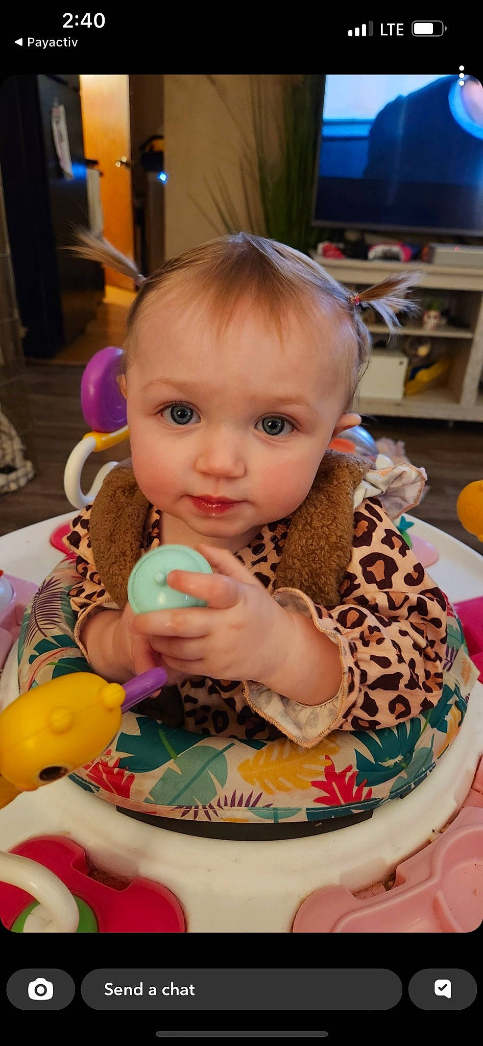 Paisley is registered to the contest to win money with this photo: baby, baby_playing_with_toys, baking, buttercream, cake_decorating, chair, child, dessert, eating, fun, icing, person, picture_frame, room, shelf, sitting, sugar_cake, sweetness, television, toddler