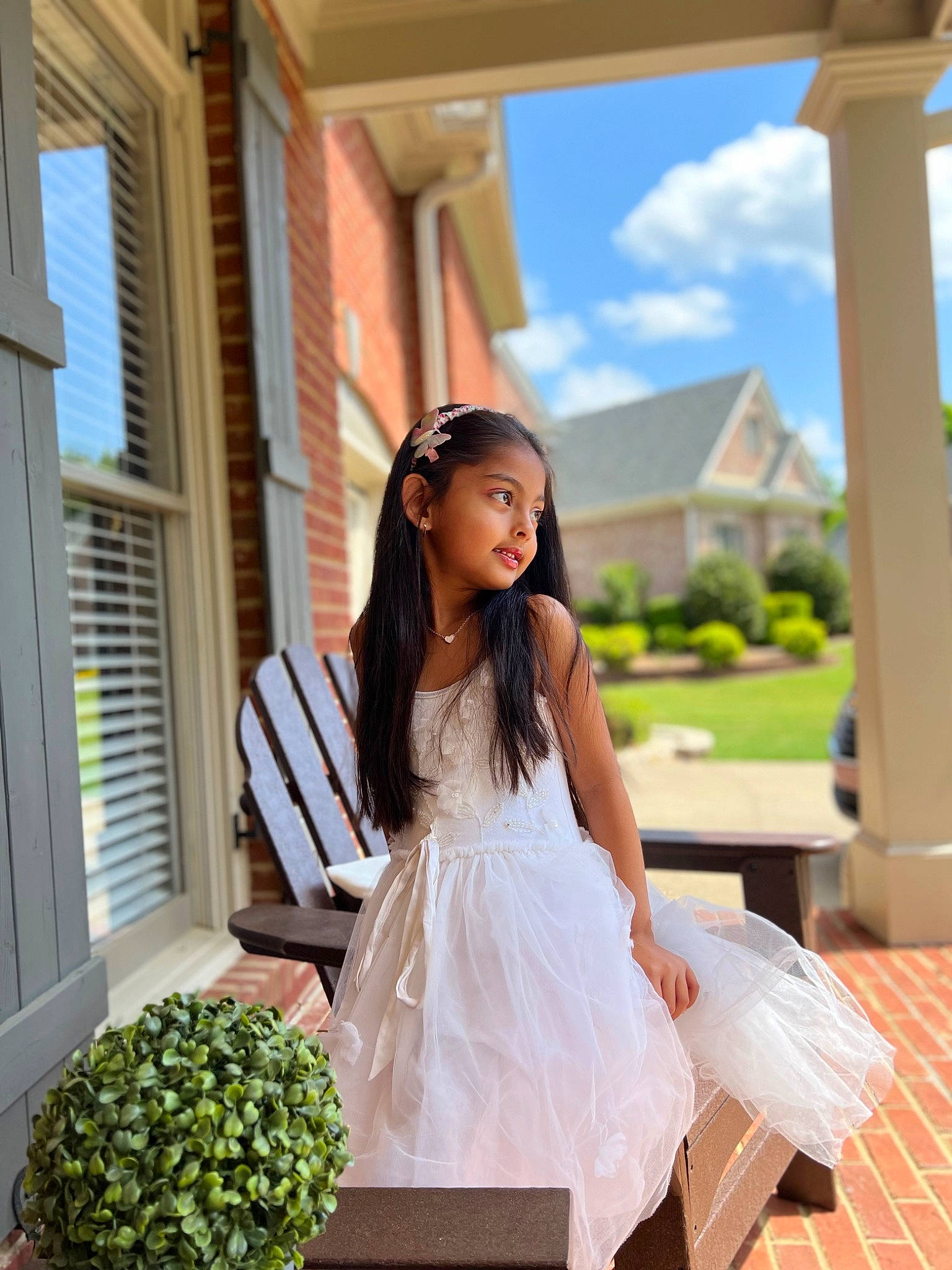 Layla is registered to the contest to win money with this photo: bridal_accessory, bridal_clothing, bridal_party_dress, bride, dress, fashion_design, flash_photography, formal_wear, gown, happy, person, photograph, plant, real_estate, shoulder, summer, waist, wedding_ceremony_supply, wedding_dress, white