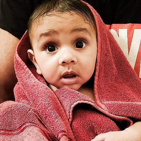 Madden joined the competition — help win amazing prizes! baby, beauty, cheek, child, chin, close_up, eye, eyebrow, eyelash, face, forehead, head, human, lip, mouth, nose, person, pink, skin, smile