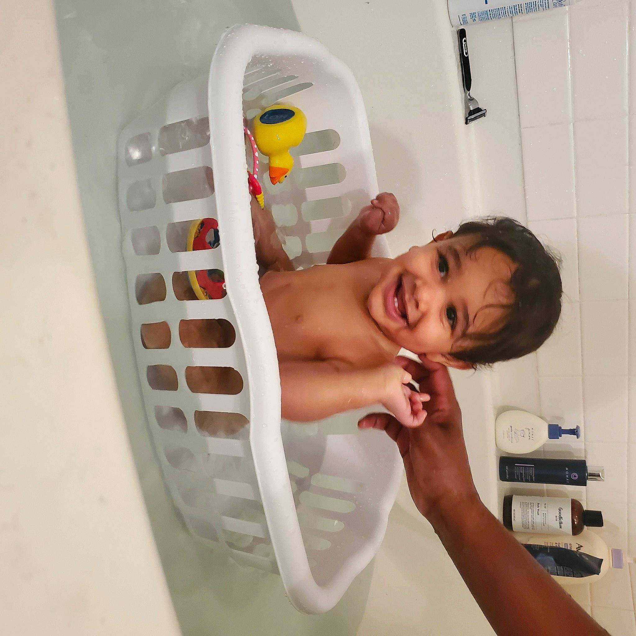 Madden joined the competition — help win amazing prizes! bathing, joy, person, washing