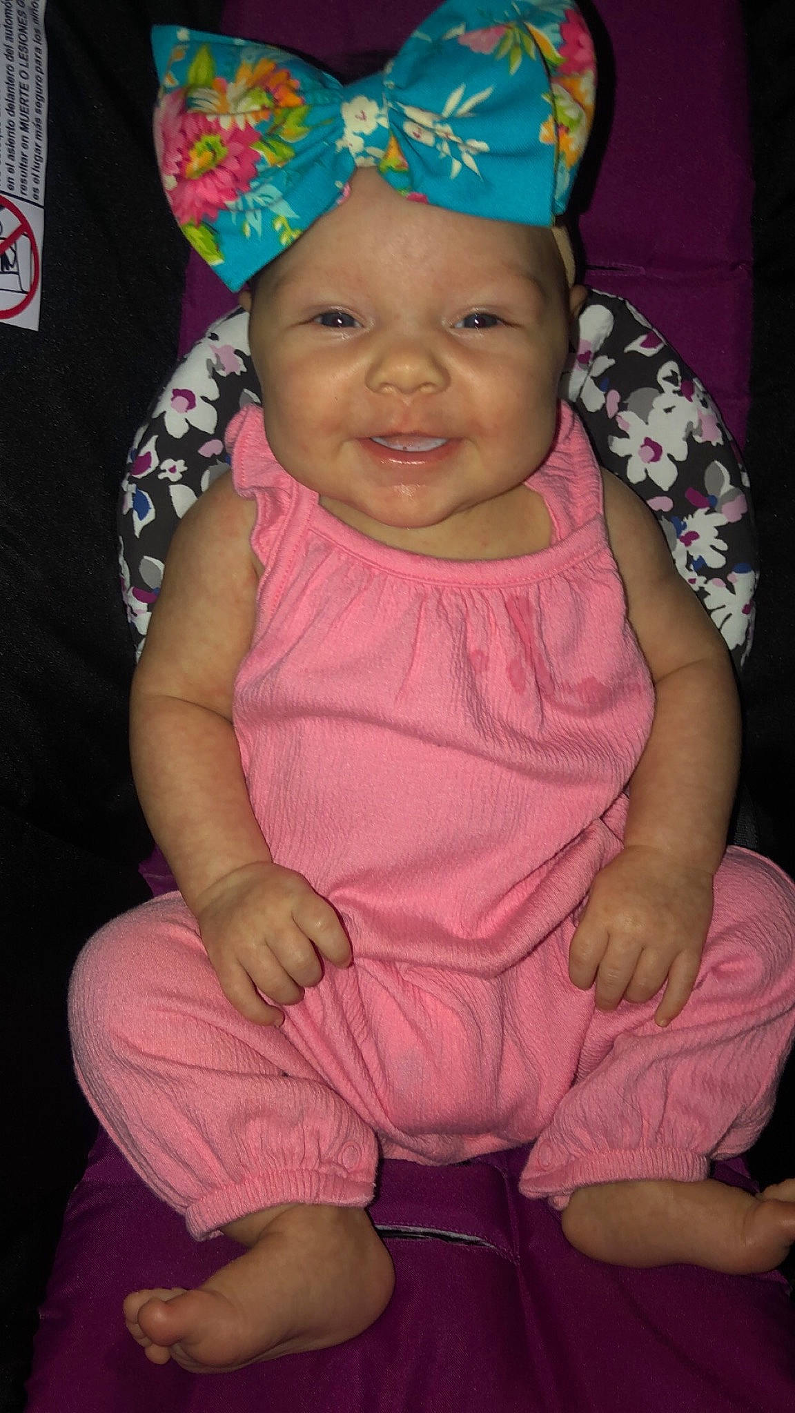 Mattie joined the competition — help win amazing prizes! baby, baby_products, baby_toddler_clothing, cheek, costume, costume_accessory, hair_accessory, happy, headband, headpiece, headwear, nose, party_hat, party_supply, person, pink, toddler