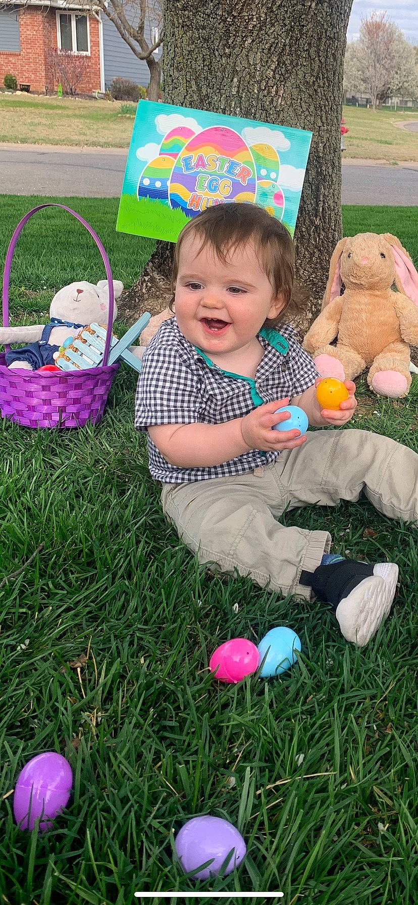 Hunter joined the competition — help win amazing prizes! baby, baby_toddler_clothing, child, facial_expression, fun, grass, green, happy, joy, leisure, mammal, people, people_in_nature, person, photograph, public_space, recreation, smile, summer, toddler