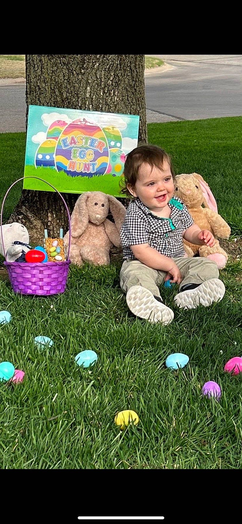 Hunter is registered to the contest to win money with this photo: baby, ball, carnivore, fun, grass, grass_family, green, happy, joy, lawn, leisure, mammal, nature, people_in_nature, person, plant, recreation, smile, summer, toddler