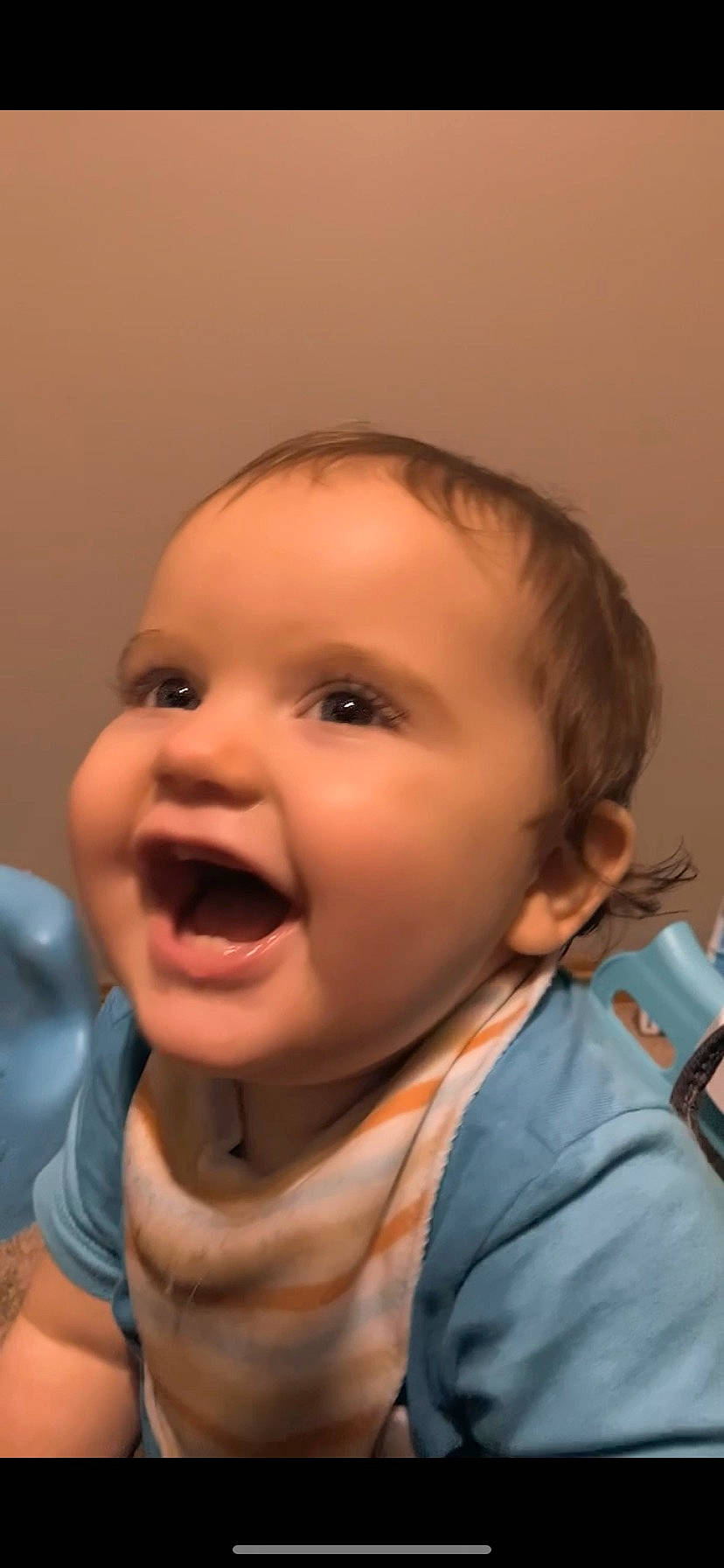 Hunter is registered to the contest to win money with this photo: baby, cheek, ear, eyebrow, eyelash, finger, forehead, gesture, hair, happy, iris, jaw, lip, mouth, neck, nose, person, skin, smile, tongue