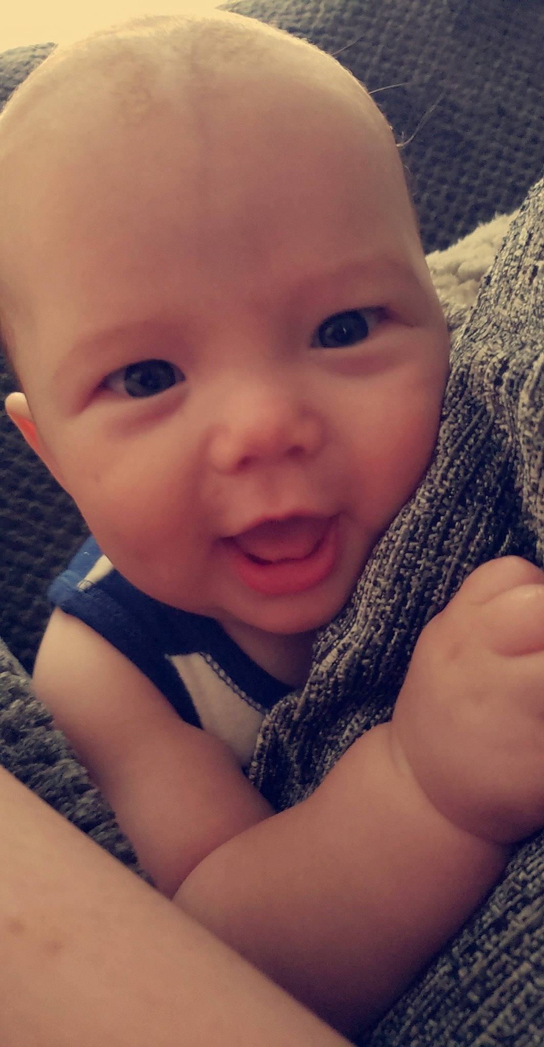 Noah is registered to the contest to win money with this photo: baby, beauty, cheek, child, chin, close_up, eye, eyebrow, face, forehead, head, human, iris, lip, mouth, nose, organ, person, skin, smile