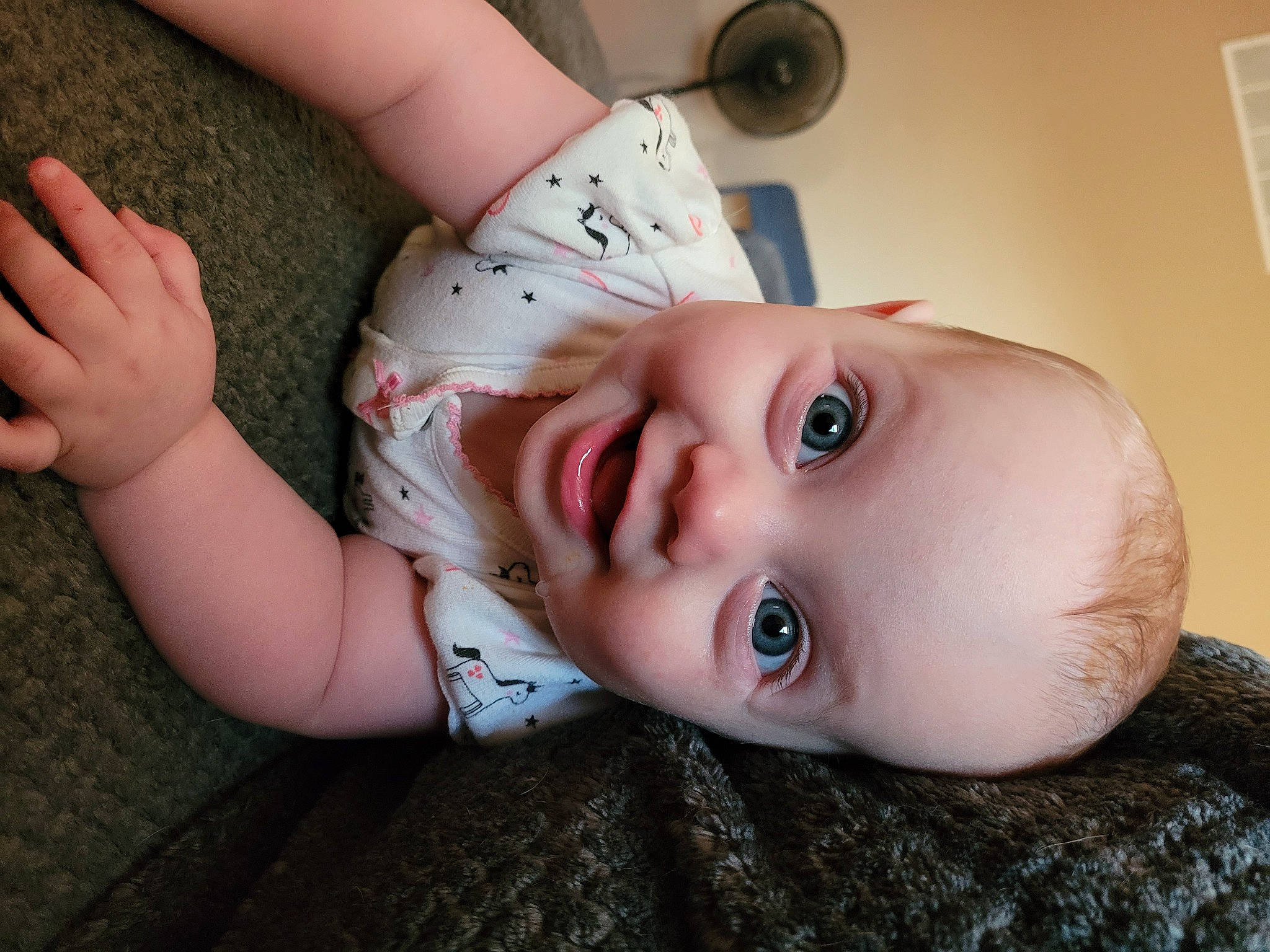 Lillian is registered to the contest to win money with this photo: baby, cheek, cool, dress, eyelash, face, flash_photography, hand, happy, hat, head, human_body, joint, lip, mouth, neck, nose, person, shoulder, skin