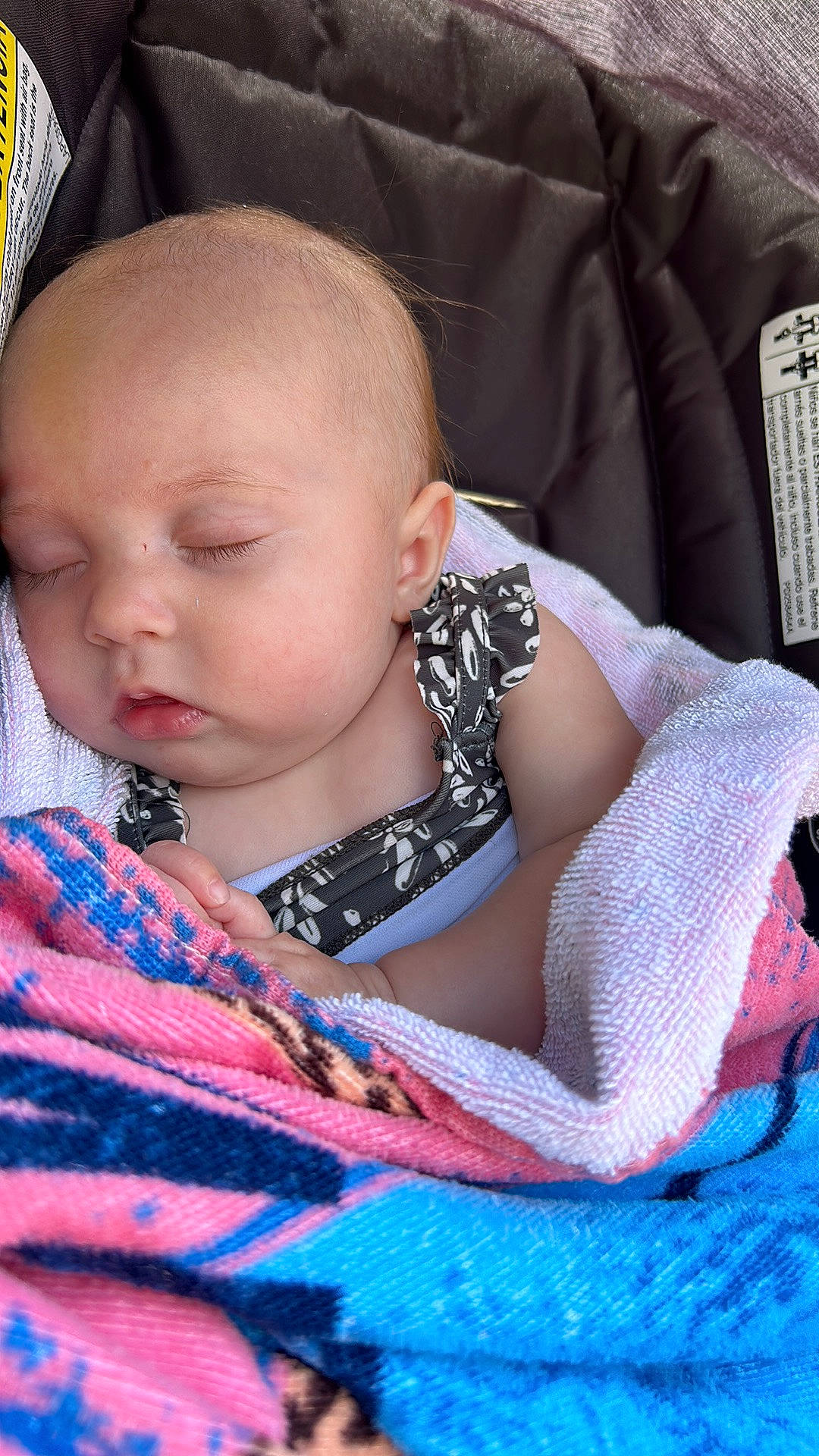 Genesis joined the competition — help win amazing prizes! baby, baby_carriage, baby_products, baby_toddler_clothing, cheek, child, chin, comfort, electric_blue, eye, fashion_accessory, iris, linens, pattern, person, portrait_photography, sitting, skin, textile, toddler