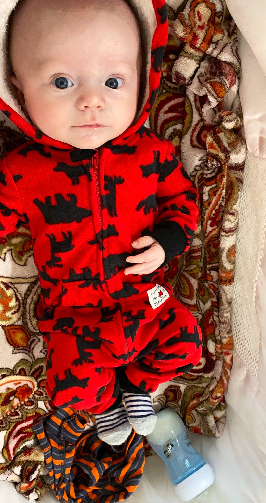Scott joined the competition — help win amazing prizes! baby, baby_products, baby_toddler_clothing, cheek, child, clothing, outerwear, pattern, person, sleeve, toddler