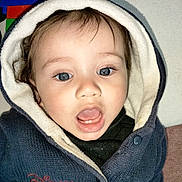 Abdur joined the competition — help win amazing prizes! toddler, child, face, hoodie, disney, blue_clothing, open_mouth, curious_expression, indoor, fleece, button, toy_blocks, closeup, portrait, young_child, baby_teeth, warm_clothing, headwear, cute, person