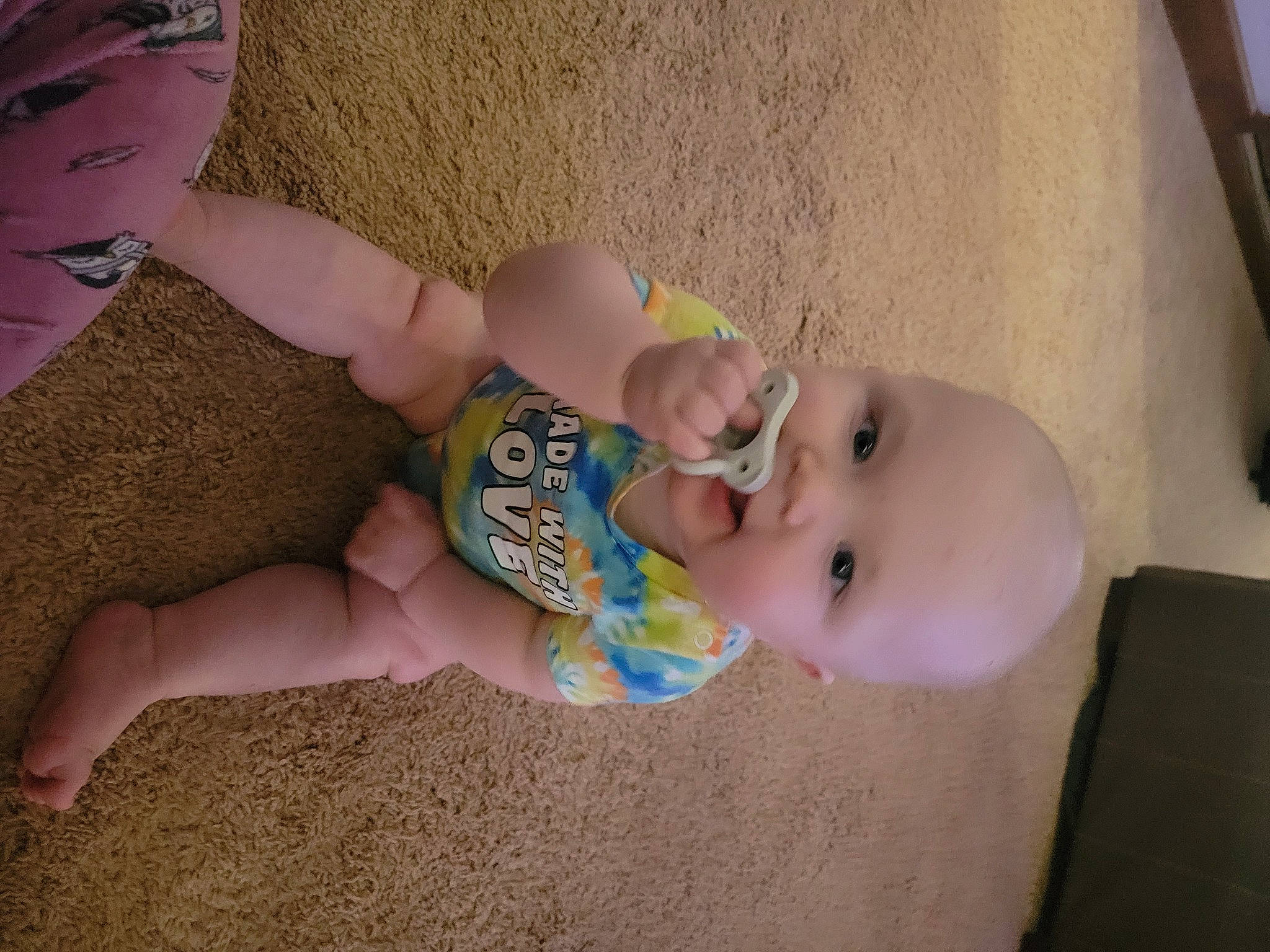 Xavier joined the competition — help win amazing prizes! baby, baby_toddler_clothing, cheek, chest, child, comfort, eye, finger, flooring, foot, fun, hand, human_body, human_leg, iris, mouth, person, skin, thigh, toddler