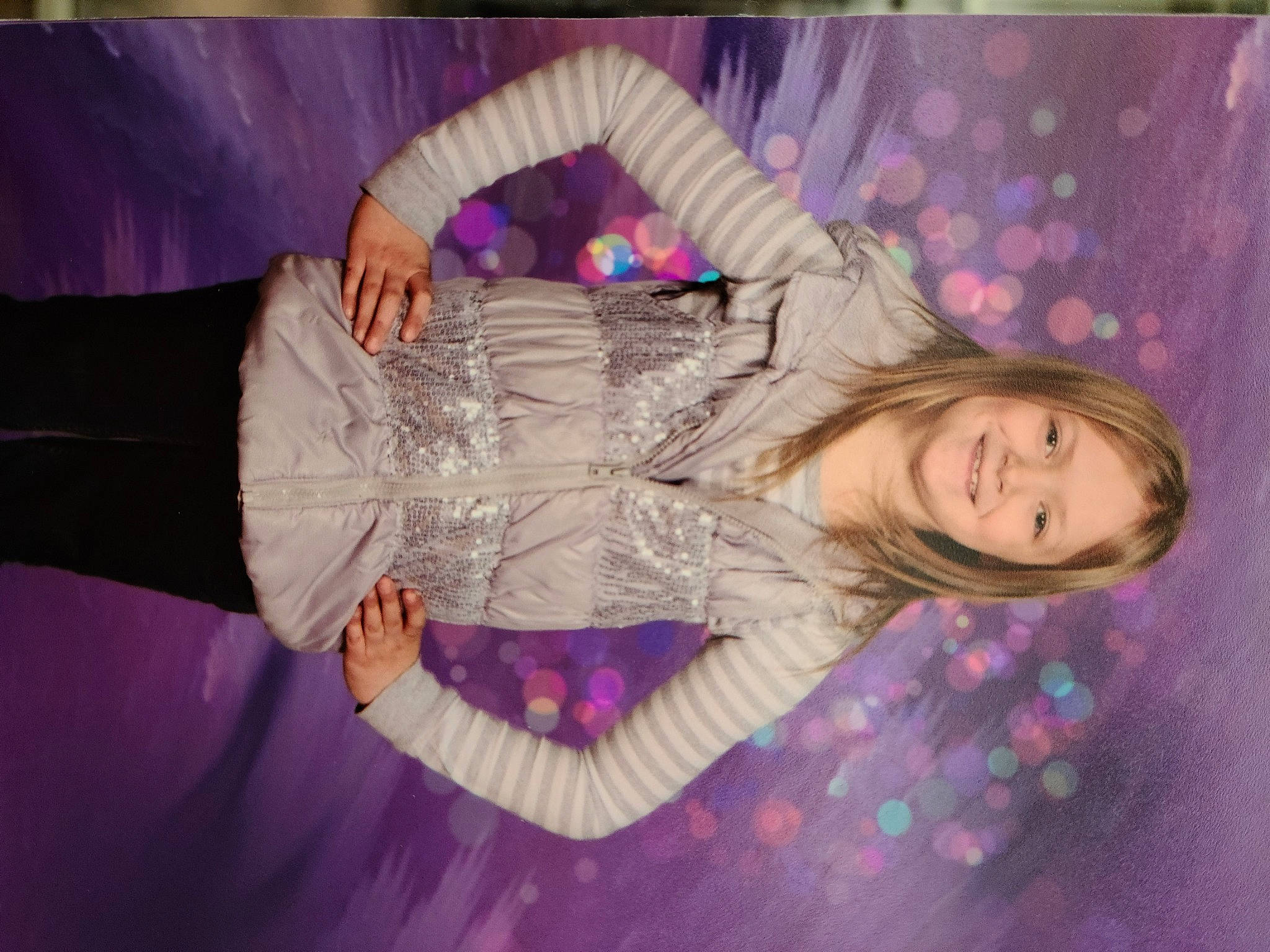 Karlie joined the competition — help win amazing prizes! fun, gesture, hand, joy, lavender, mouth, person, photography, pink, purple, smile, violet