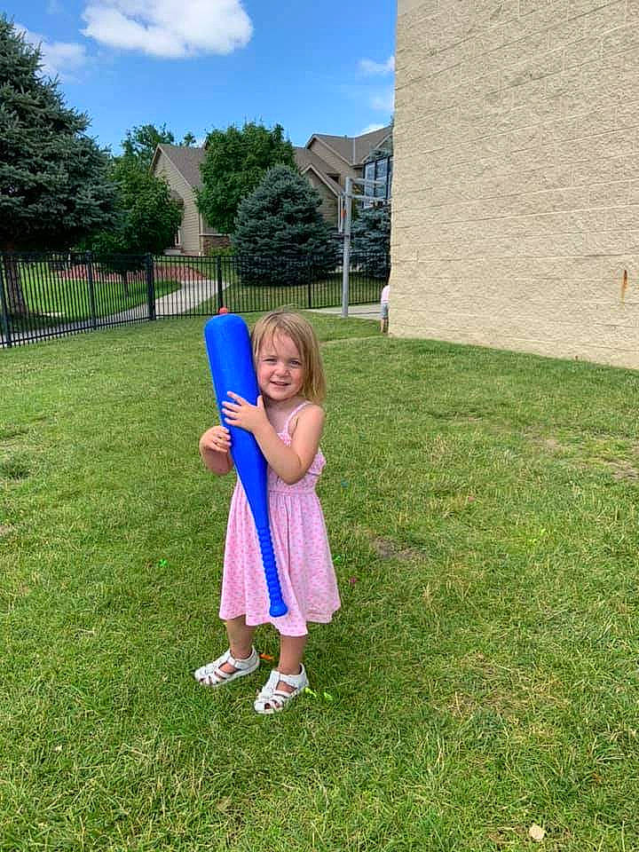 Hayley joined the competition — help win amazing prizes! child, dress, electric_blue, fun, games, garden, grass, grass_family, house, joy, lawn, leisure, meadow, person, plant, play, recreation, spring, summer, tree