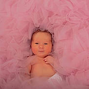 Jùlyana participe au concours pour gagner de l'argent avec cette photo : baby, blanket, calm, child, closeup, cute, delicate, fabric, face, infant, newborn, pink, portrait, resting, skin, sleepwear, small, soft, tulle, wrapped