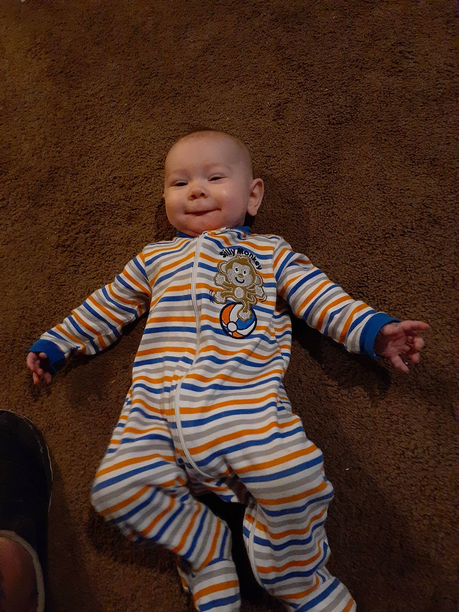 Anthony is registered to the contest to win money with this photo: baby, baby_toddler_clothing, child, joy, person, skin, standing, toddler