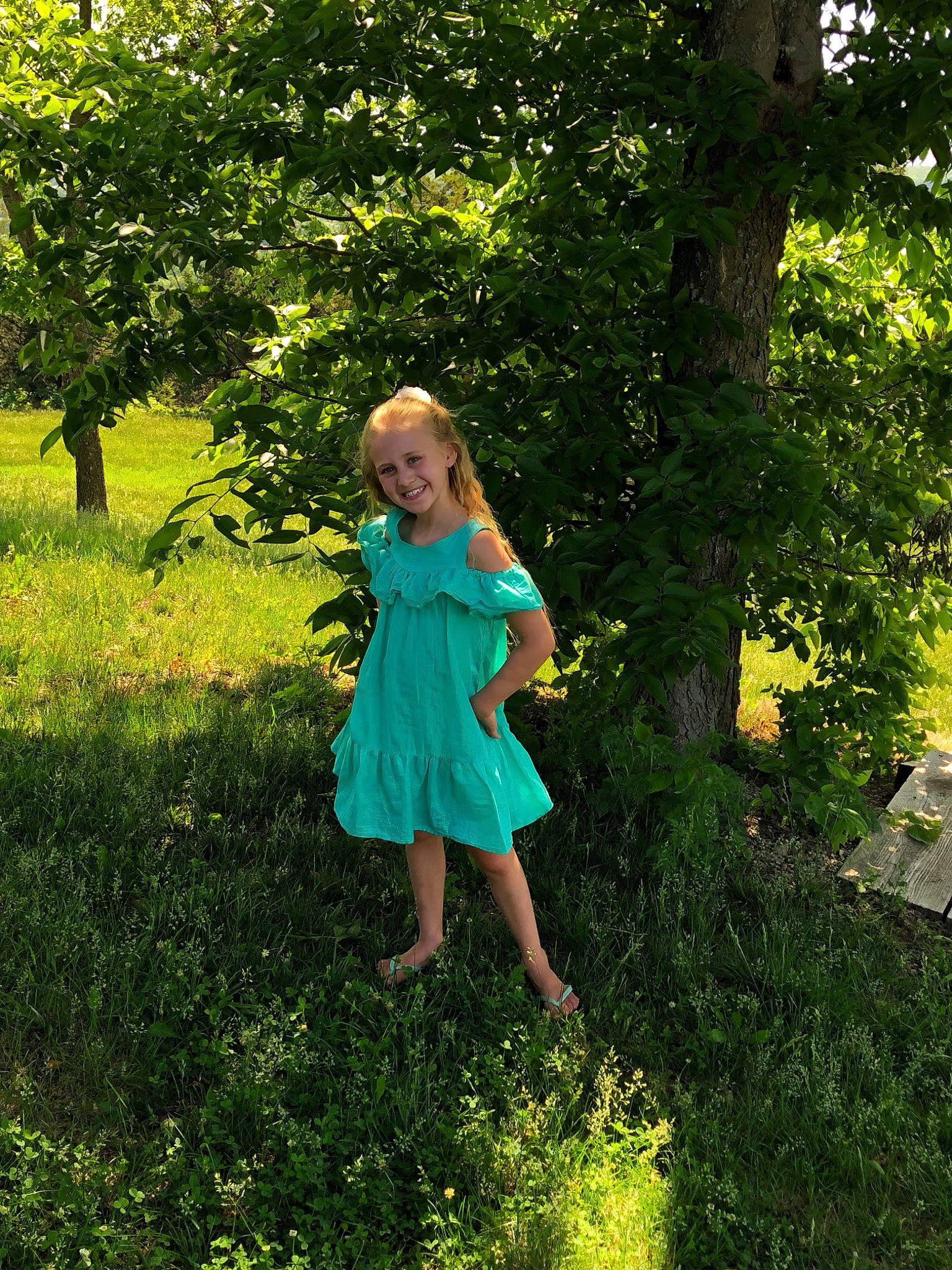 Remington is registered to the contest to win money with this photo: blond, botany, dress, fun, garden, grass, grass_family, green, joy, leaf, meadow, nature, people_in_nature, person, photography, plant, shrub, spring, standing, summer