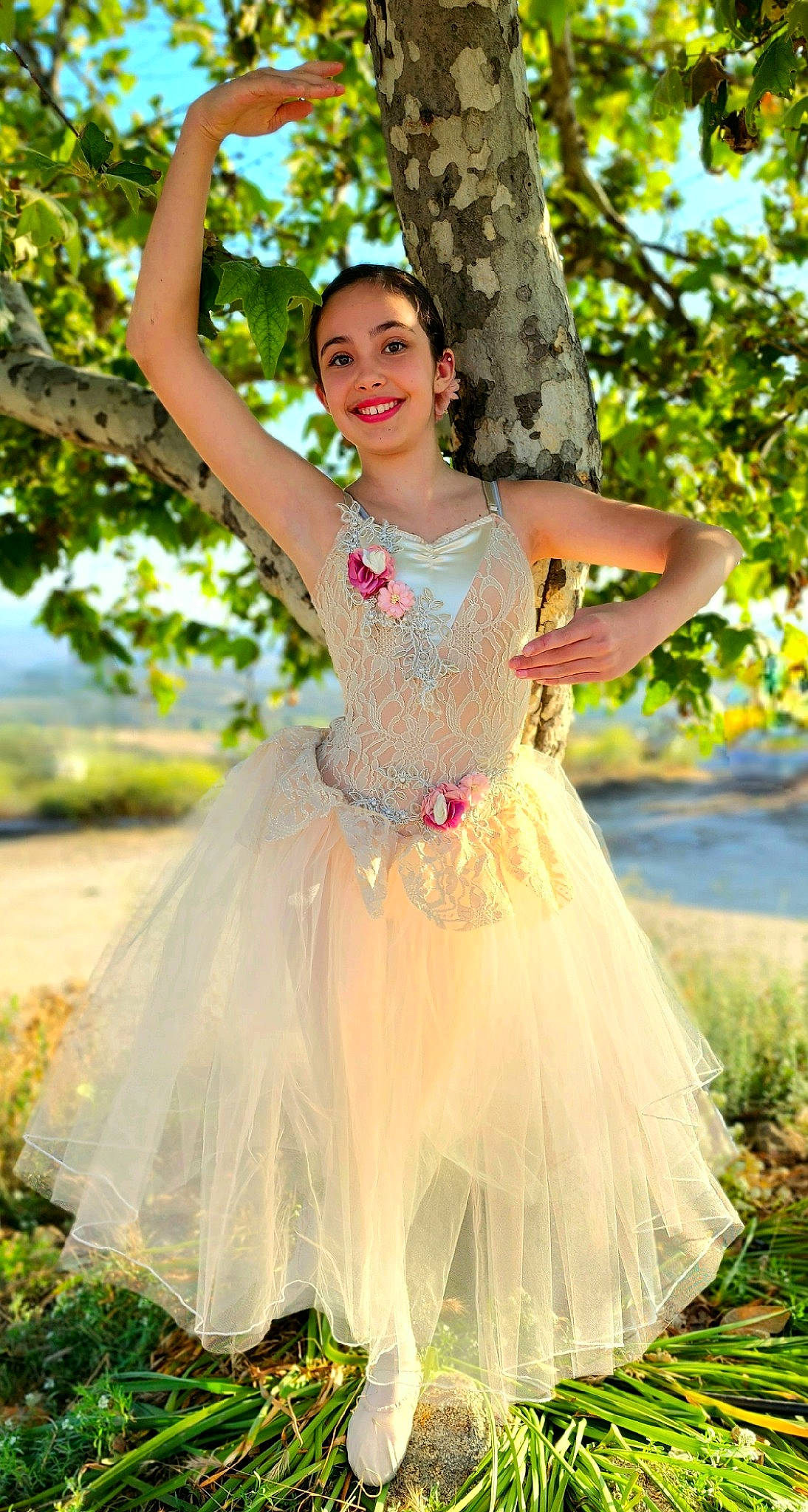 Capitola joined the competition — help win amazing prizes! bridal_clothing, dance, dress, face, fashion_design, fawn, flash_photography, gown, grass, happy, headpiece, joy, leisure, people_in_nature, person, plant, smile, summer, sunlight, tree