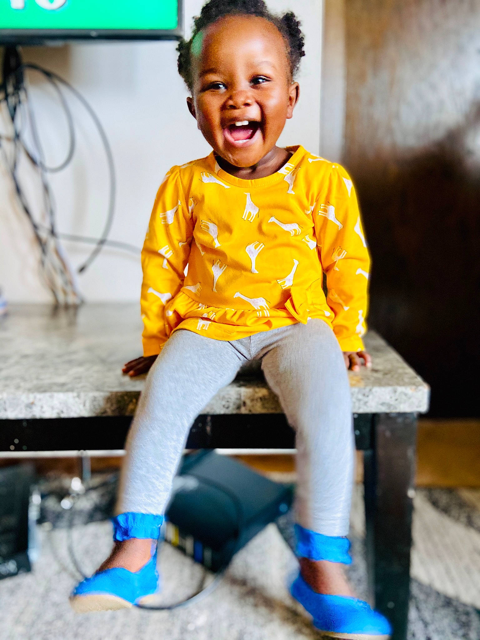 Charity joined the competition — help win amazing prizes! baby, blue, child, child_model, footwear, fun, happy, jeans, people, person, photo_shoot, play, portrait_photography, shoe, sitting, sleeve, smile, t_shirt, toddler, yellow