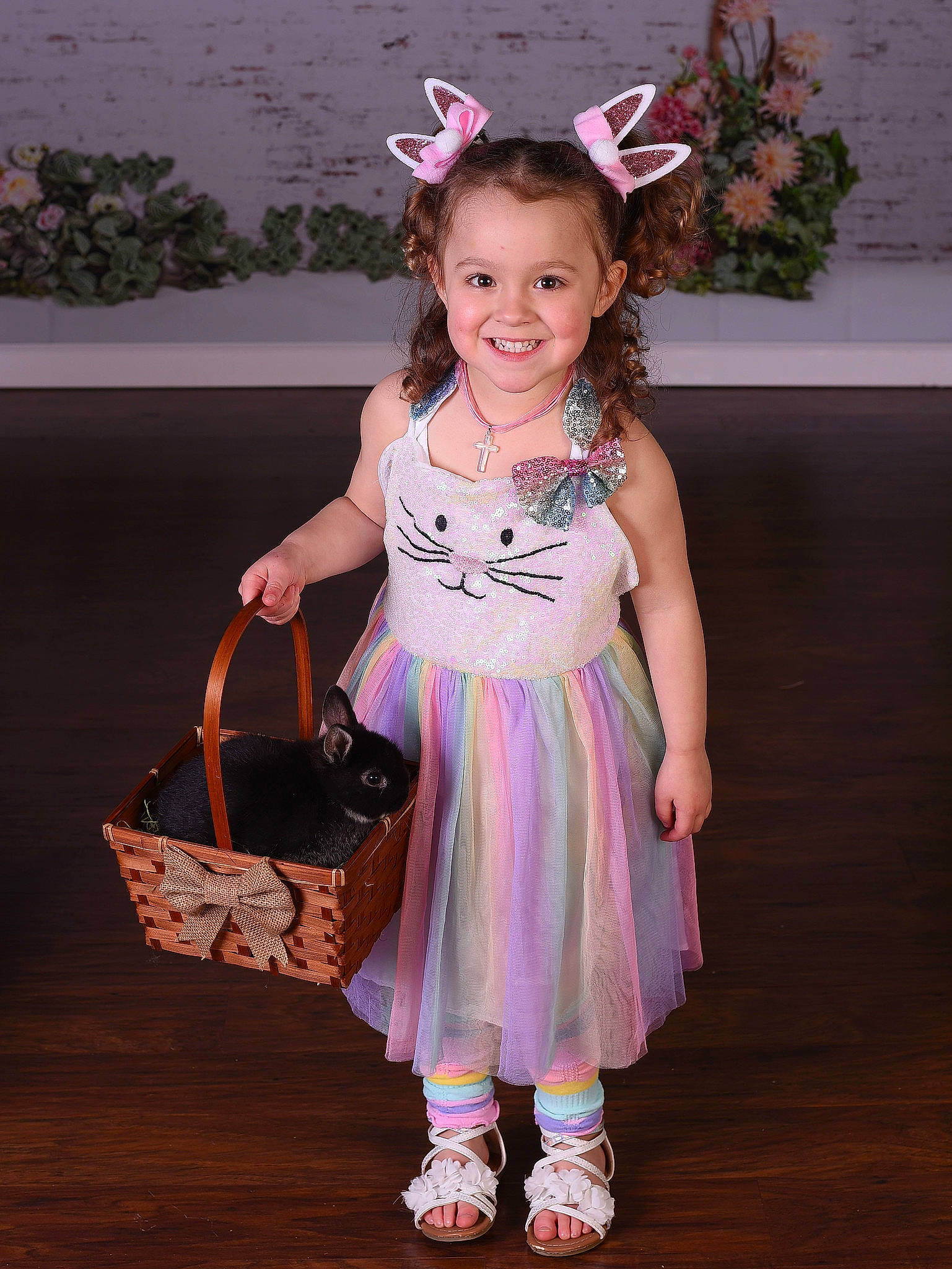 Tinleigh joined the competition — help win amazing prizes! baby_toddler_clothing, bag, basket, child, clothing, dress, face, fashion_design, hair, happy, head, joy, luggage_and_bags, magenta, person, pink, plant, purple, skin, smile