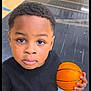 Dru is registered to the contest to win money with this photo: child, basketball, gym_floor, indoor, young_boy, black_shirt, court_lines, portrait, curious_expression, small_basketball, sports, athlete, person, face, eyes, hair, hand, floor, reflection, photo_gallery