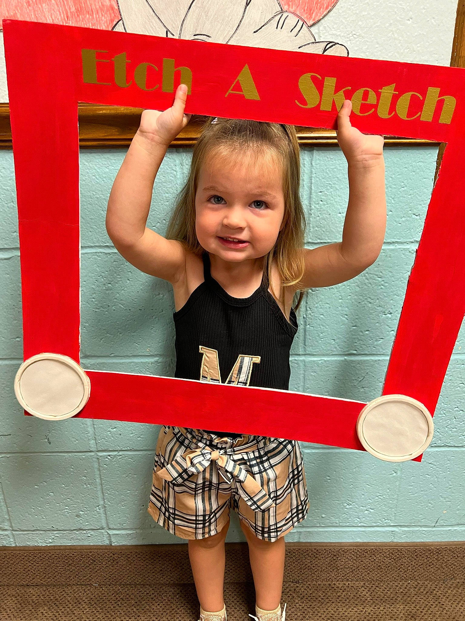 Malaya joined the competition — help win amazing prizes! arm, beauty, blond, child, clothing, facial_expression, fun, happy, human_leg, joy, knee, magenta, people, person, pink, red, shorts, smile, standing, t_shirt