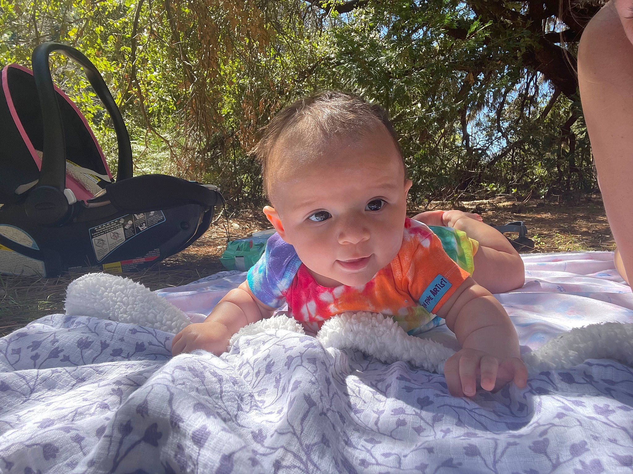 Ella-rose joined the competition — help win amazing prizes! baby, baby_toddler_clothing, comfort, eye, fun, grass, happy, leaf, leisure, people_in_nature, person, plant, play, recreation, sand, sitting, smile, soil, sunlight, toddler