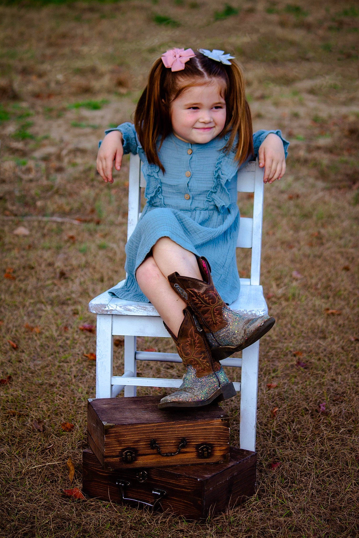 Mallory joined the competition — help win amazing prizes! arm, baby_toddler_clothing, chair, dress, face, facial_expression, flash_photography, grass, hair, hairstyle, hand, happy, head, human_body, joy, leaf, people_in_nature, person, pink, shoe