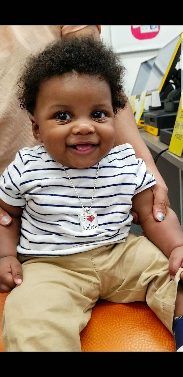 Andrew joined the competition — help win amazing prizes! boy, cheek, child, day, eye, girl, human, infant, joy, person, product, sitting, skin, smile, toddler