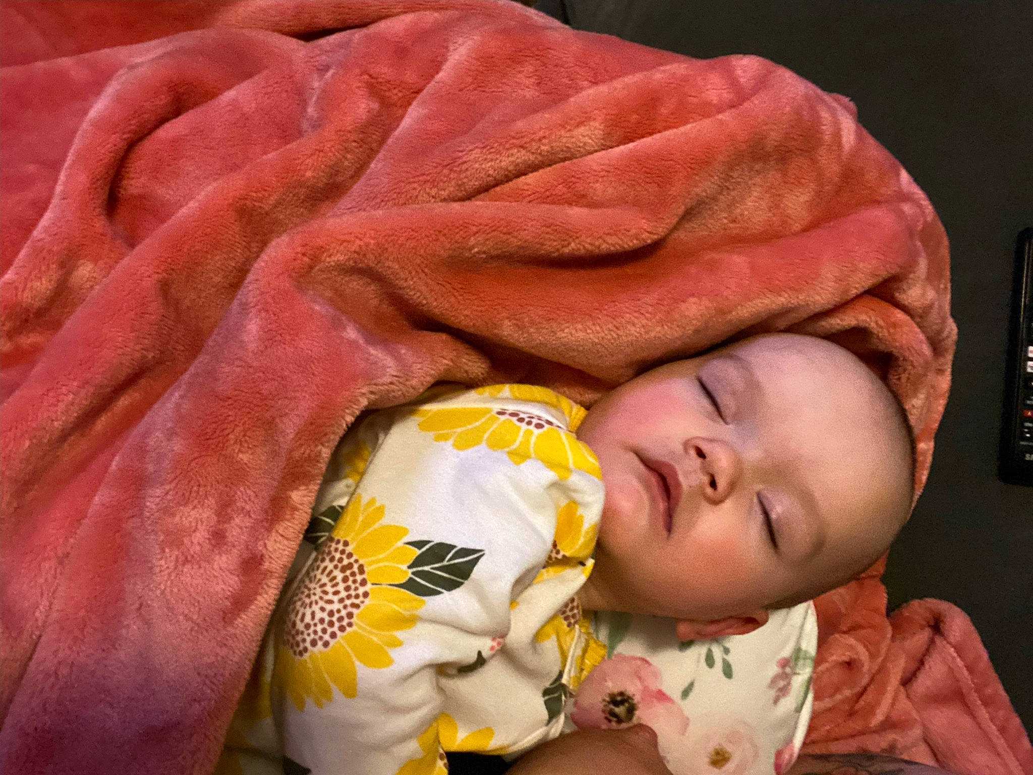Emberlynn joined the competition — help win amazing prizes! baby, baby_products, baby_sleeping, baby_toddler_clothing, bedtime, cheek, child, comfort, eye, happy, headgear, human_body, linens, mouth, nap, nose, orange, person, skin, sleep
