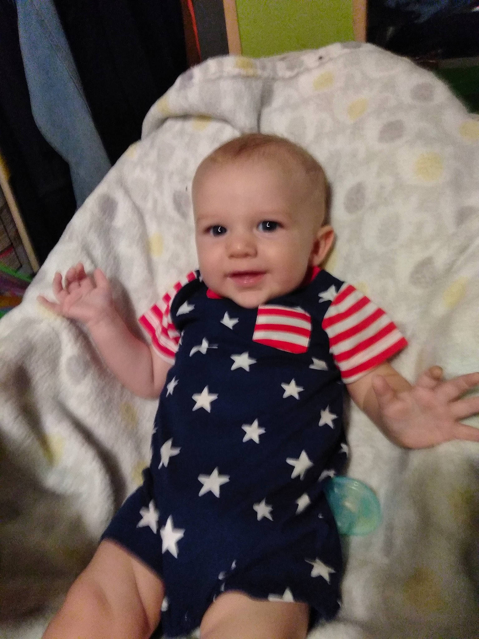 Bishop is registered to the contest to win money with this photo: baby, baby_products, baby_toddler_clothing, child, head, person, toddler