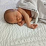baby, newborn, sleeping, blanket, bed, white, infant, peaceful, soft, rest, cute, child, wrapped, skin, closed_eyes, small, fingers, comfort, toddler, cozy