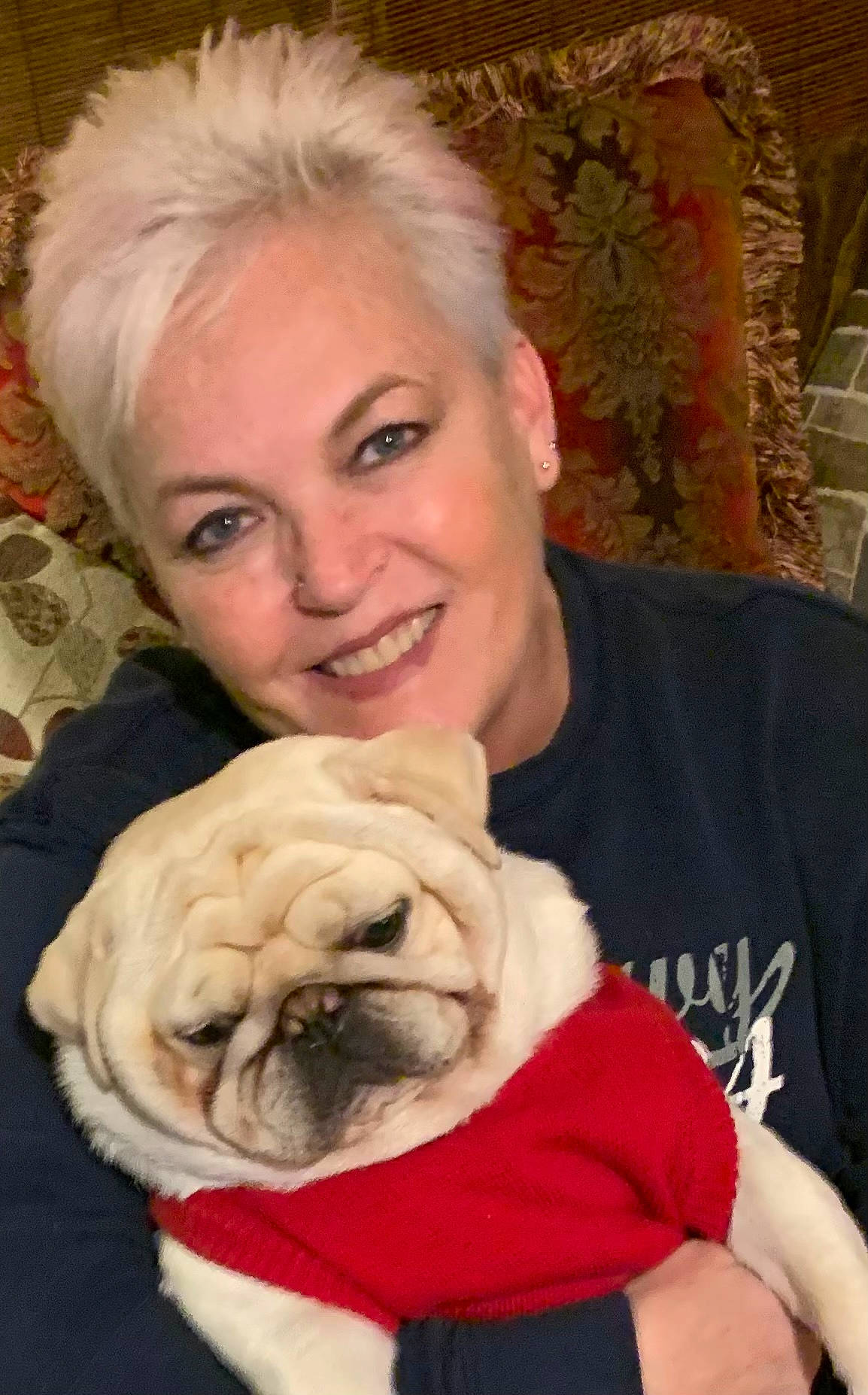 Yukio joined the competition — help win amazing prizes! ancient_dog_breeds, carnivore, comfort, companion_dog, dog, dog_breed, fawn, fur, happy, head, organ, plant, pug, puppy_love, rose, sitting, smile, toy_dog, tree, wrinkle