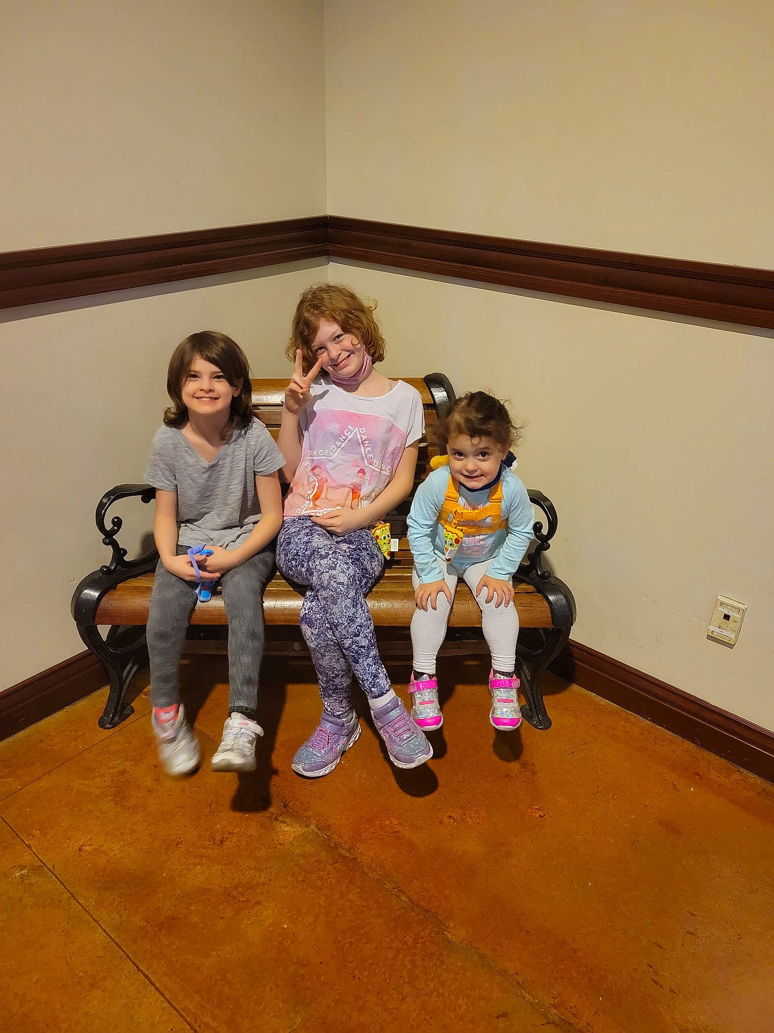 Faith joined the competition — help win amazing prizes! art, boot, child, event, flooring, fun, happy, hardwood, joy, knee, leisure, person, recreation, room, sandal, sitting, smile, sneakers, team, toddler