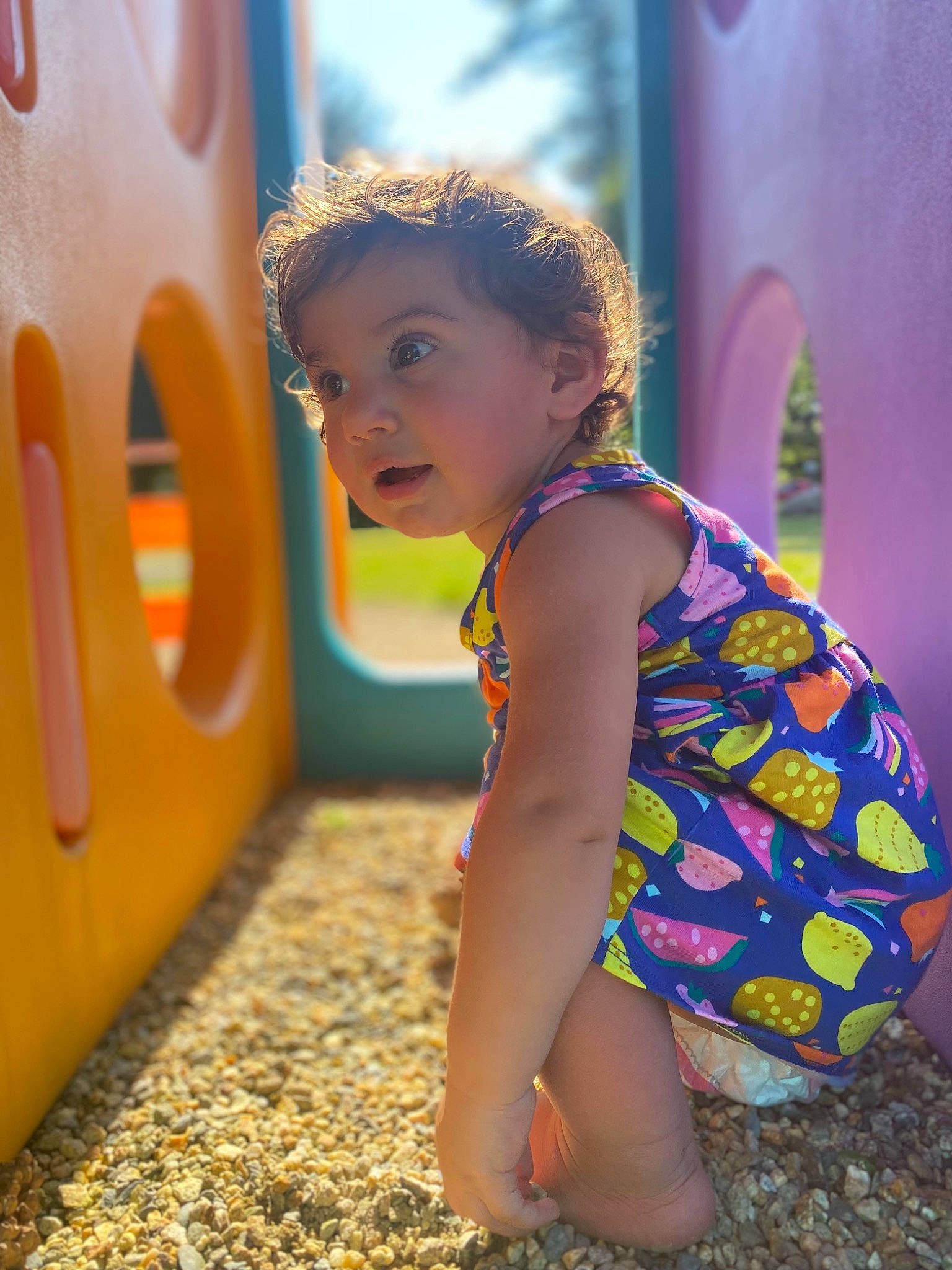 Ruby joined the competition — help win amazing prizes! azure, child, city, electric_blue, eye, face, facial_expression, fun, hair, happy, head, headwear, human_settlement, leisure, orange, outdoor_play_equipment, people_in_nature, person, recreation, smile