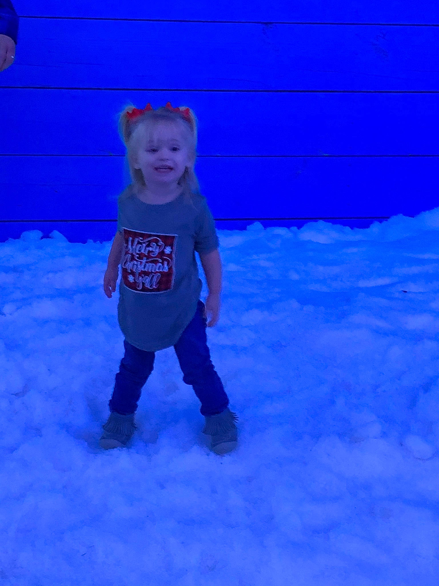 Taryn is registered to the contest to win money with this photo: blue, child, cobalt_blue, electric_blue, freezing, fun, ice, joy, person, play, purple, sky, smile, snow, toddler, vacation, winter