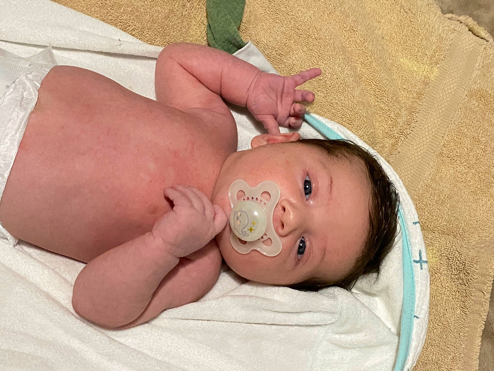 Slade joined the competition — help win amazing prizes! abdomen, baby, baby_toddler_clothing, cheek, chest, comfort, eye, finger, head, human_body, leg, linens, mouth, nail, nose, person, skin, smile, stomach, thumb