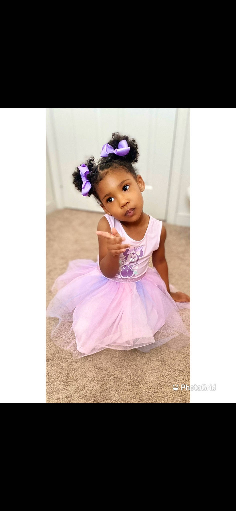 Kori is registered to the contest to win money with this photo: arm, baby, baby_toddler_clothing, beauty, dress, event, face, flash_photography, happy, headpiece, iris, magenta, pattern, person, petal, pink, purple, sleeve, smile, toddler