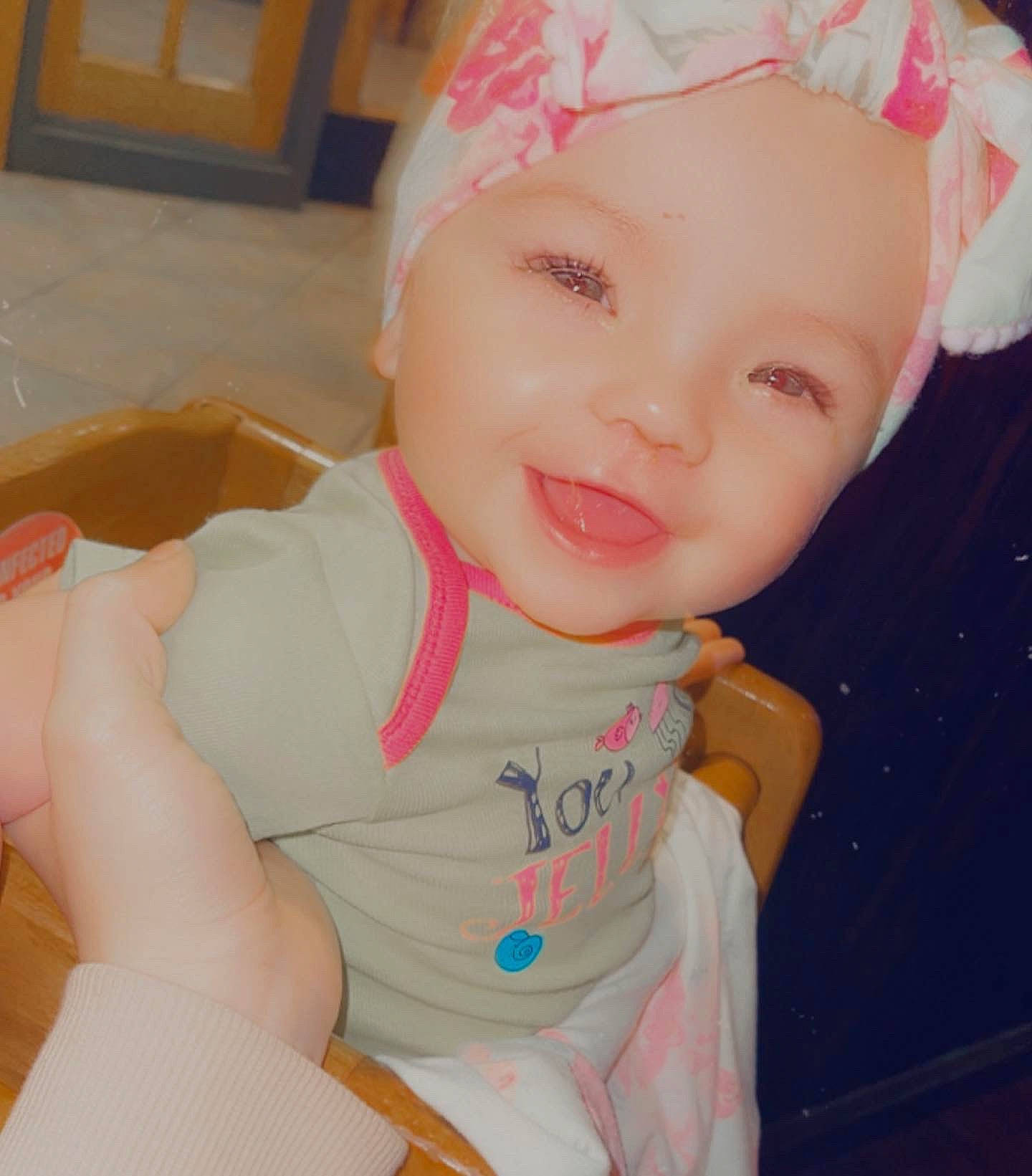 Paetyn is registered to the contest to win money with this photo: baby_toddler_clothing, cap, cheek, chin, ear, eye, eyebrow, face, hairstyle, happy, head, headwear, iris, lip, mouth, neck, nose, person, pink, skin