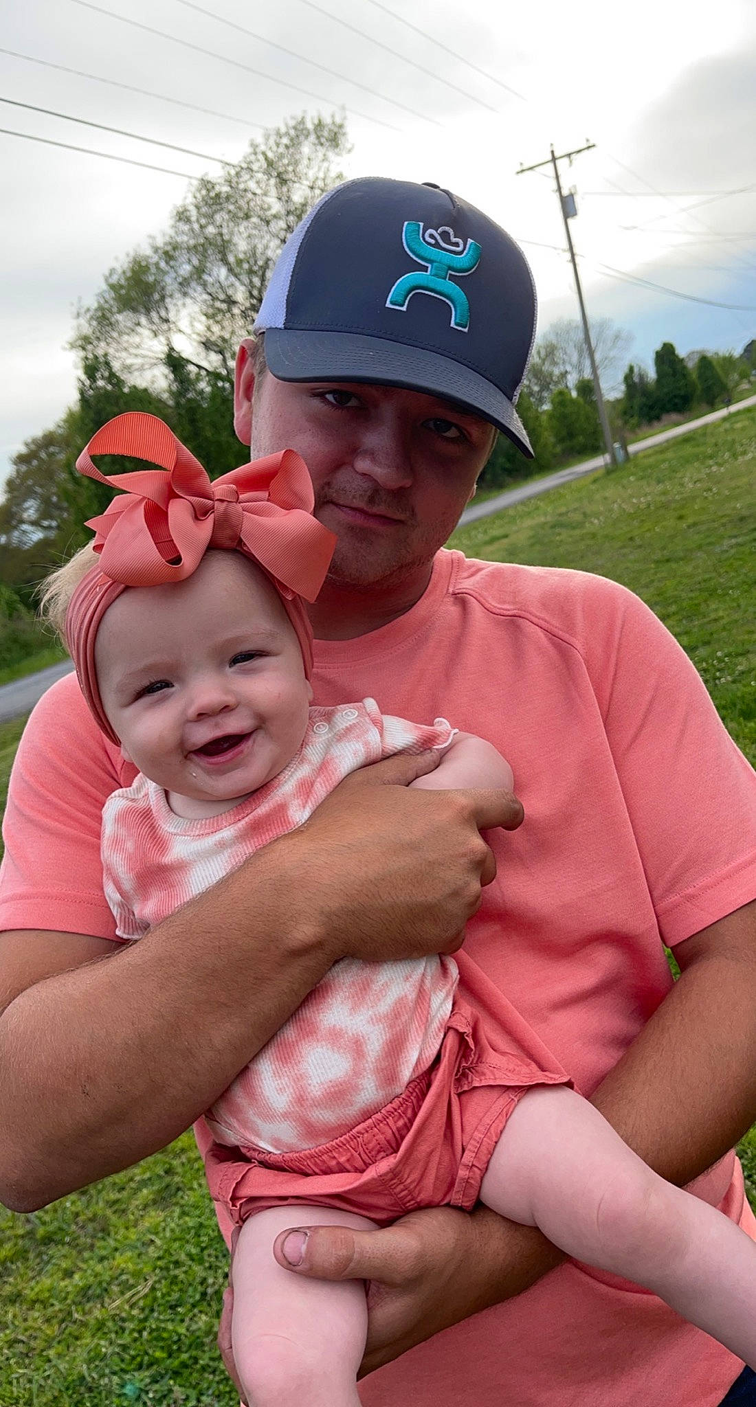 Paetyn joined the competition — help win amazing prizes! baby, baseball_cap, cap, event, fun, gesture, grass, happy, hat, headgear, headwear, joy, leisure, lip, people_in_nature, person, pink, plant, recreation, sky