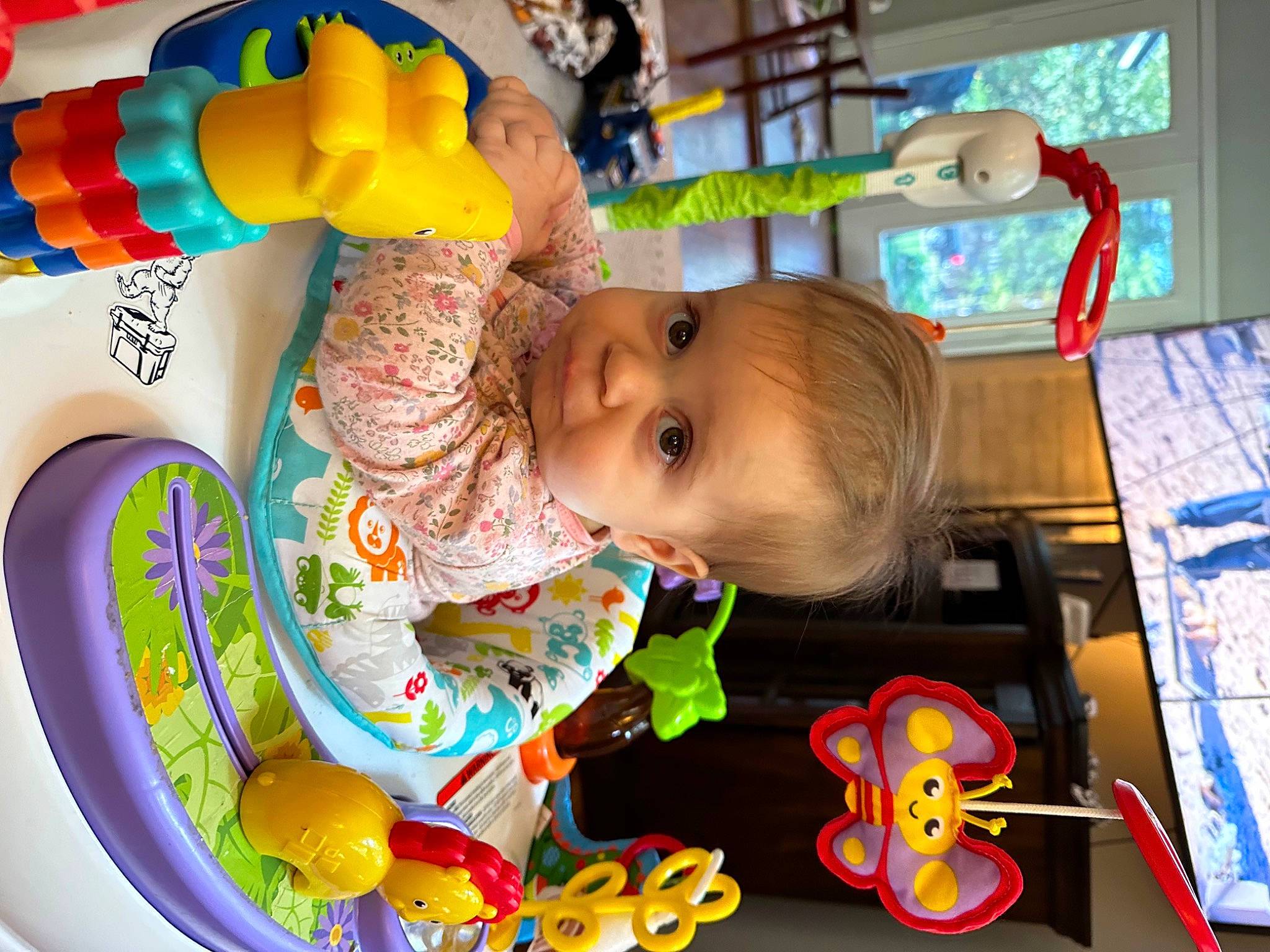 Hannah joined the competition — help win amazing prizes! baby, baby_products, baby_toddler_clothing, baby_toys, cheek, child, circle, fun, happy, leisure, person, play, room, toddler, toy, wood, yellow