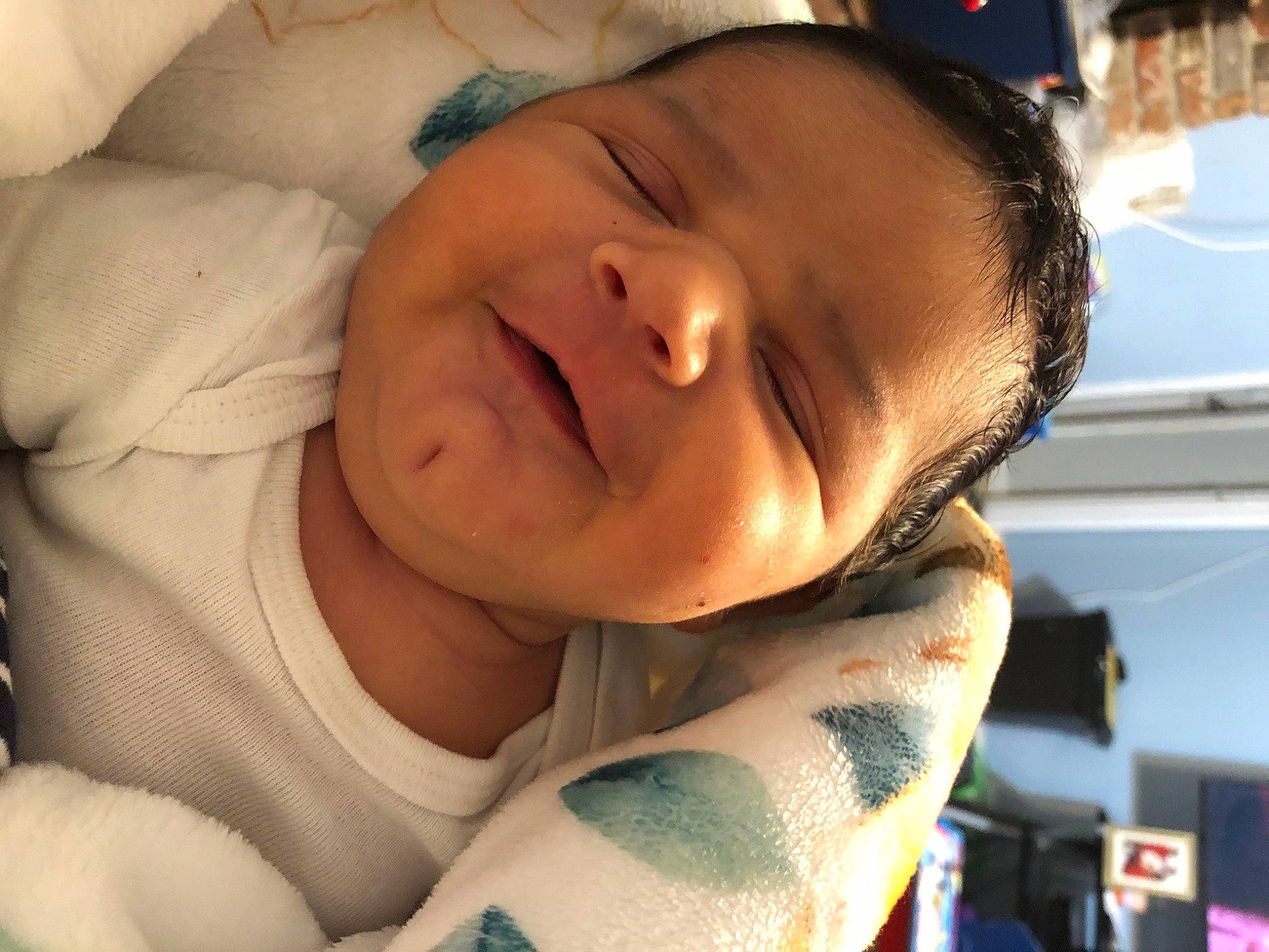 Kaysen joined the competition — help win amazing prizes! baby, baby_sleeping, baby_toddler_clothing, bedtime, cheek, child, comfort, ear, eyelash, happy, laugh, linens, mouth, nap, neck, nose, person, skin, sleep, smile