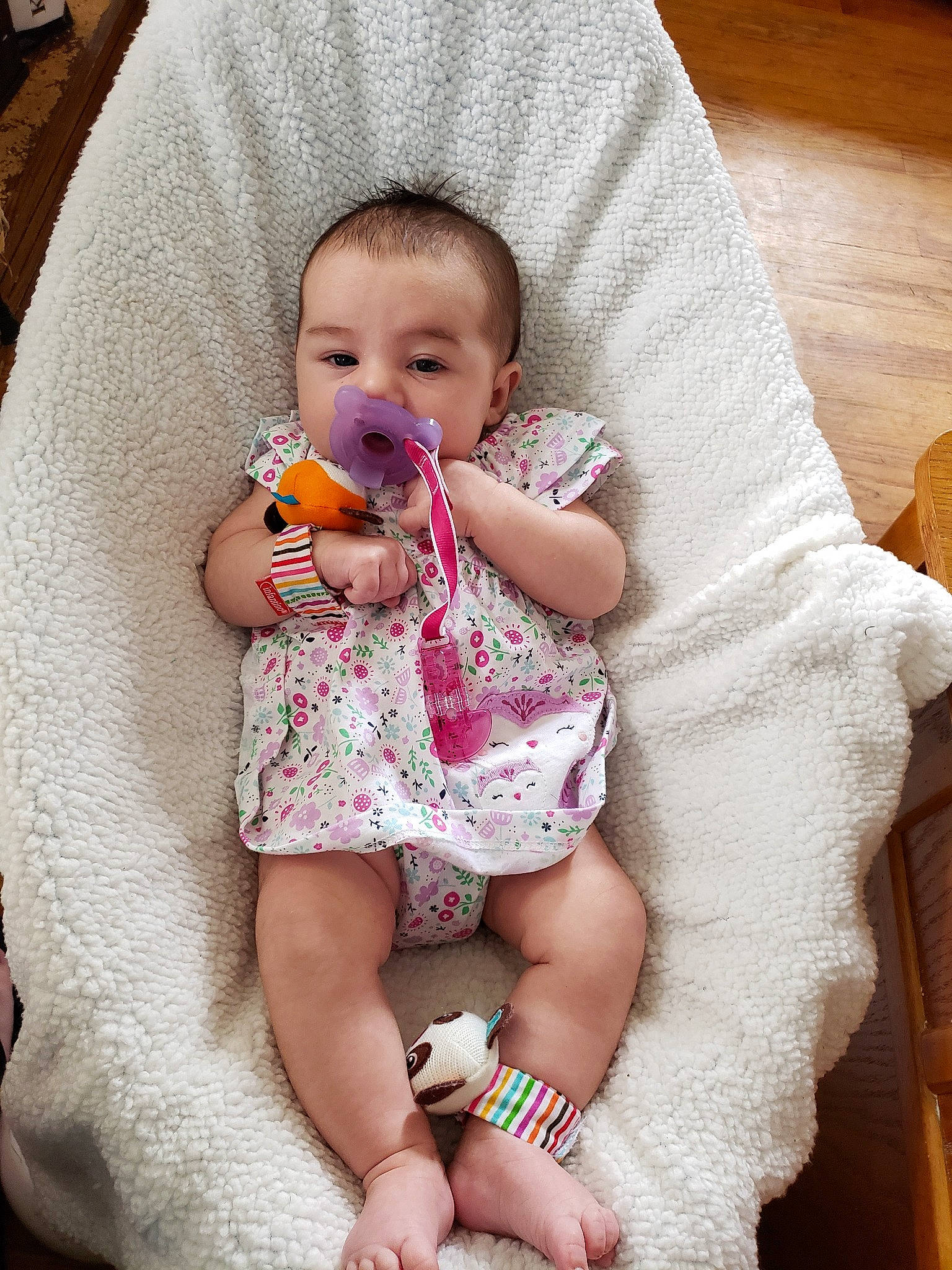 Skylar Rose joined the competition — help win amazing prizes! baby, baby_products, baby_toddler_clothing, cheek, child, eye, finger, nail, person, play, product, sitting, skin, toddler